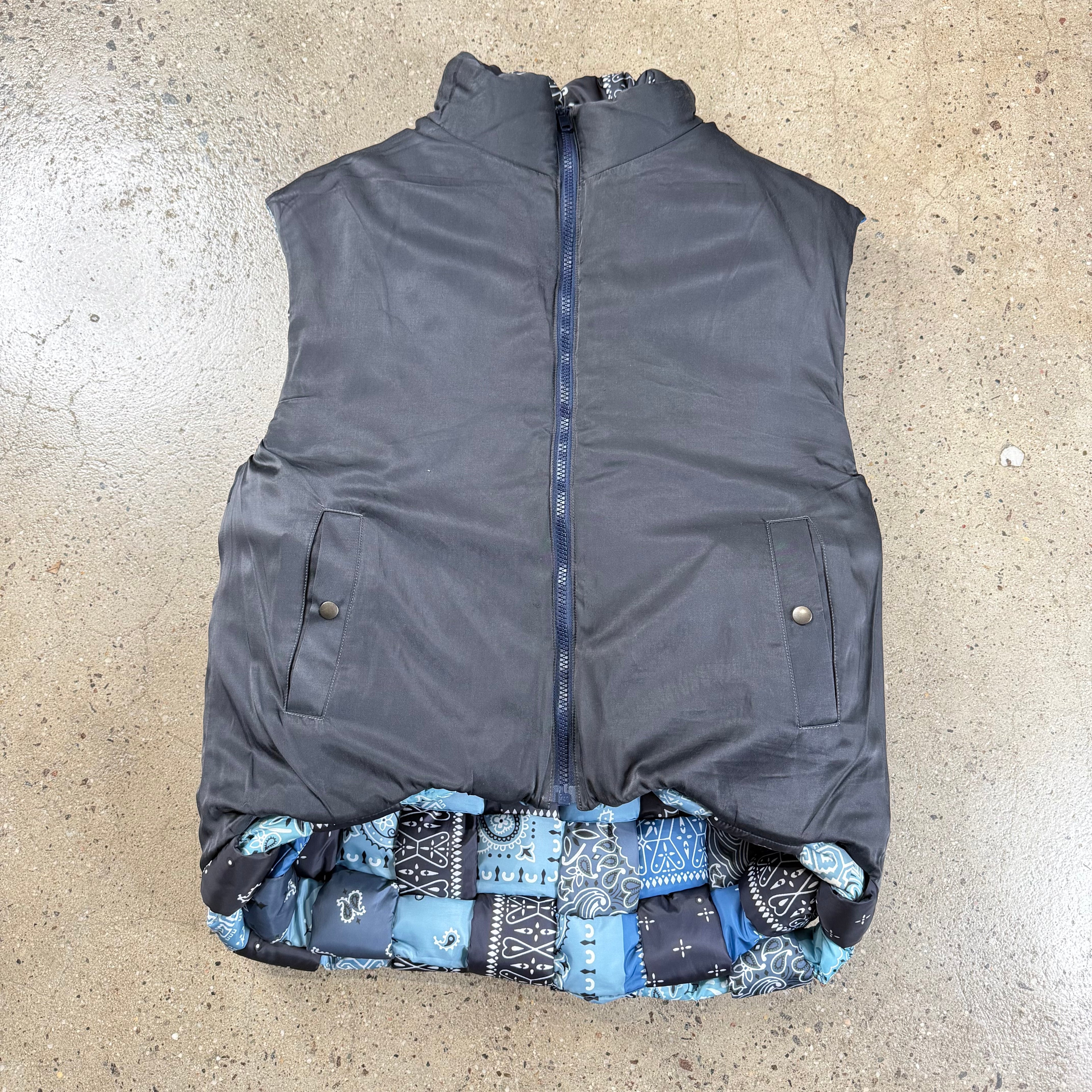 Kapital Reversible Woven Puffer Vest