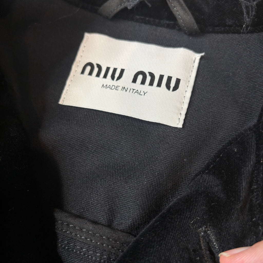 Miu Miu Velvet Cropped Jacket