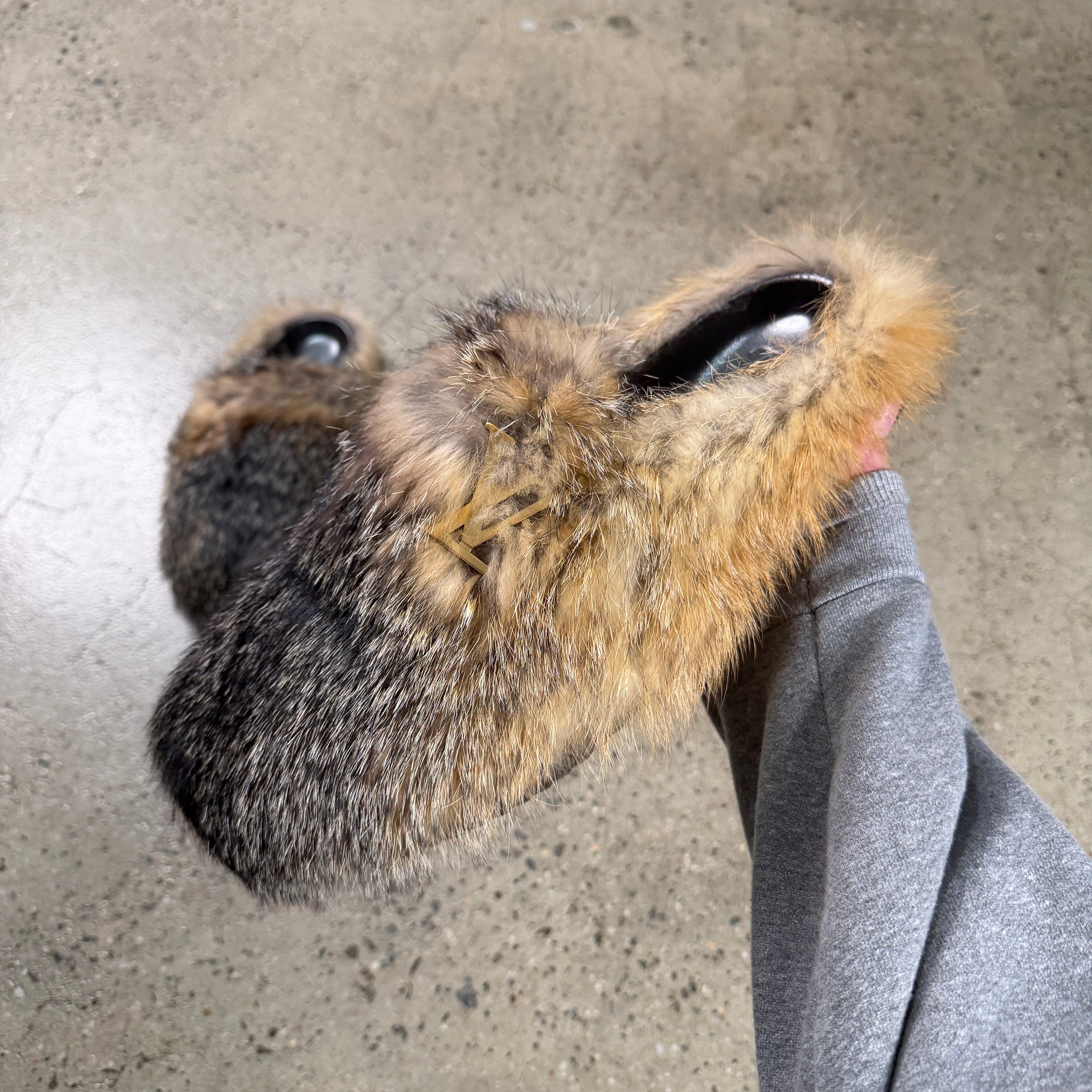 Louis Vuitton Fox Fur Easy Mules