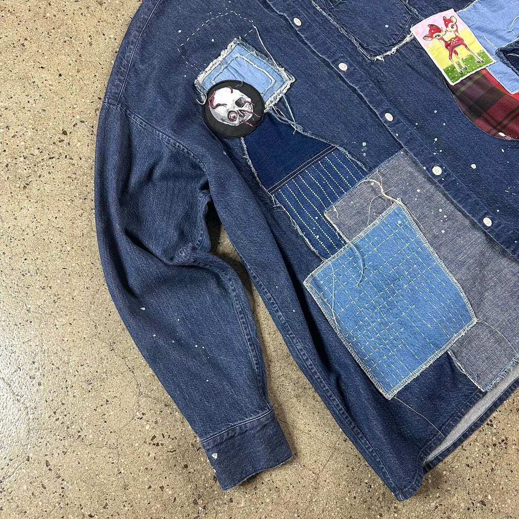 Kidill Edwin Patchwork Denim Shirt