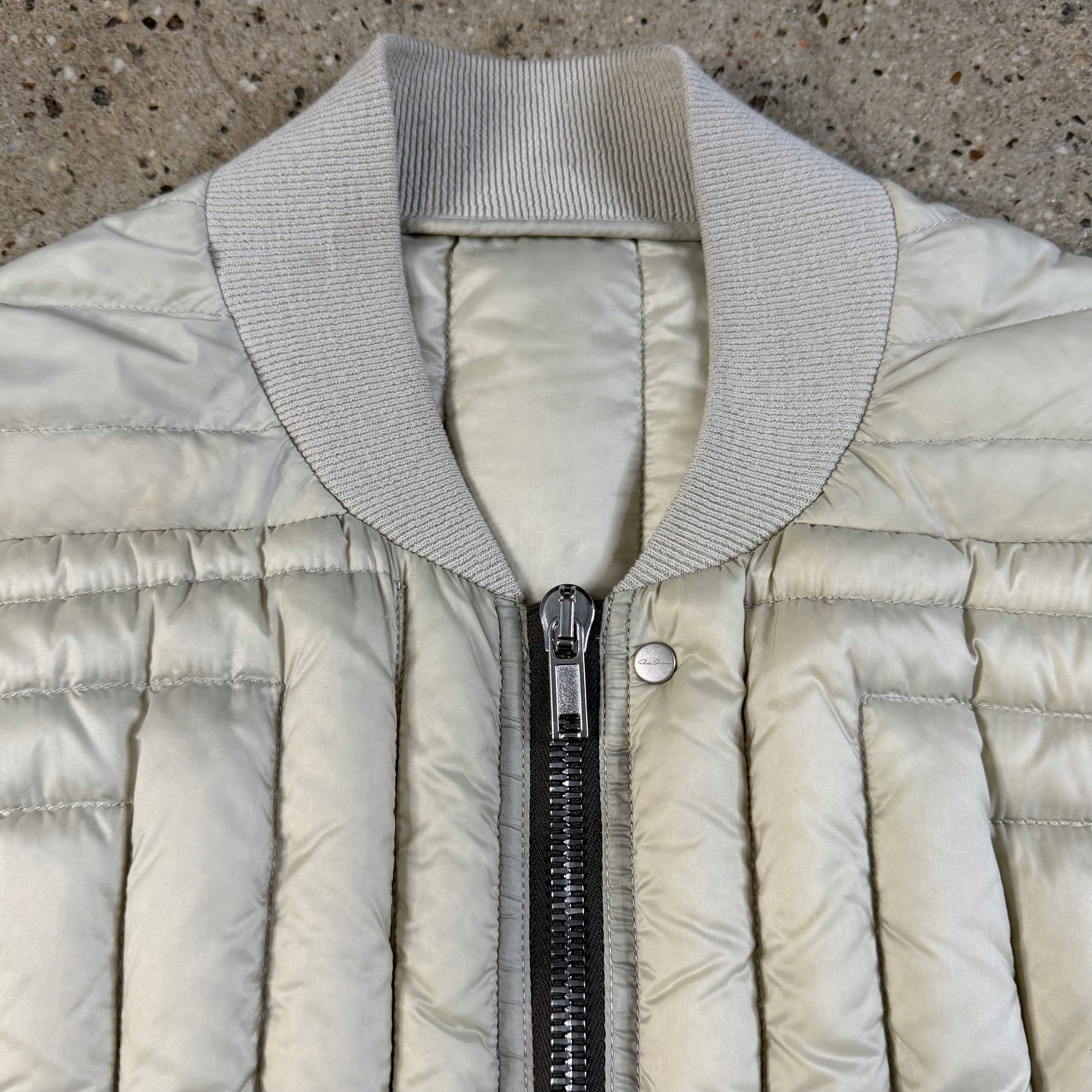 Rick Owens Fog Cropped Bomber Jacket