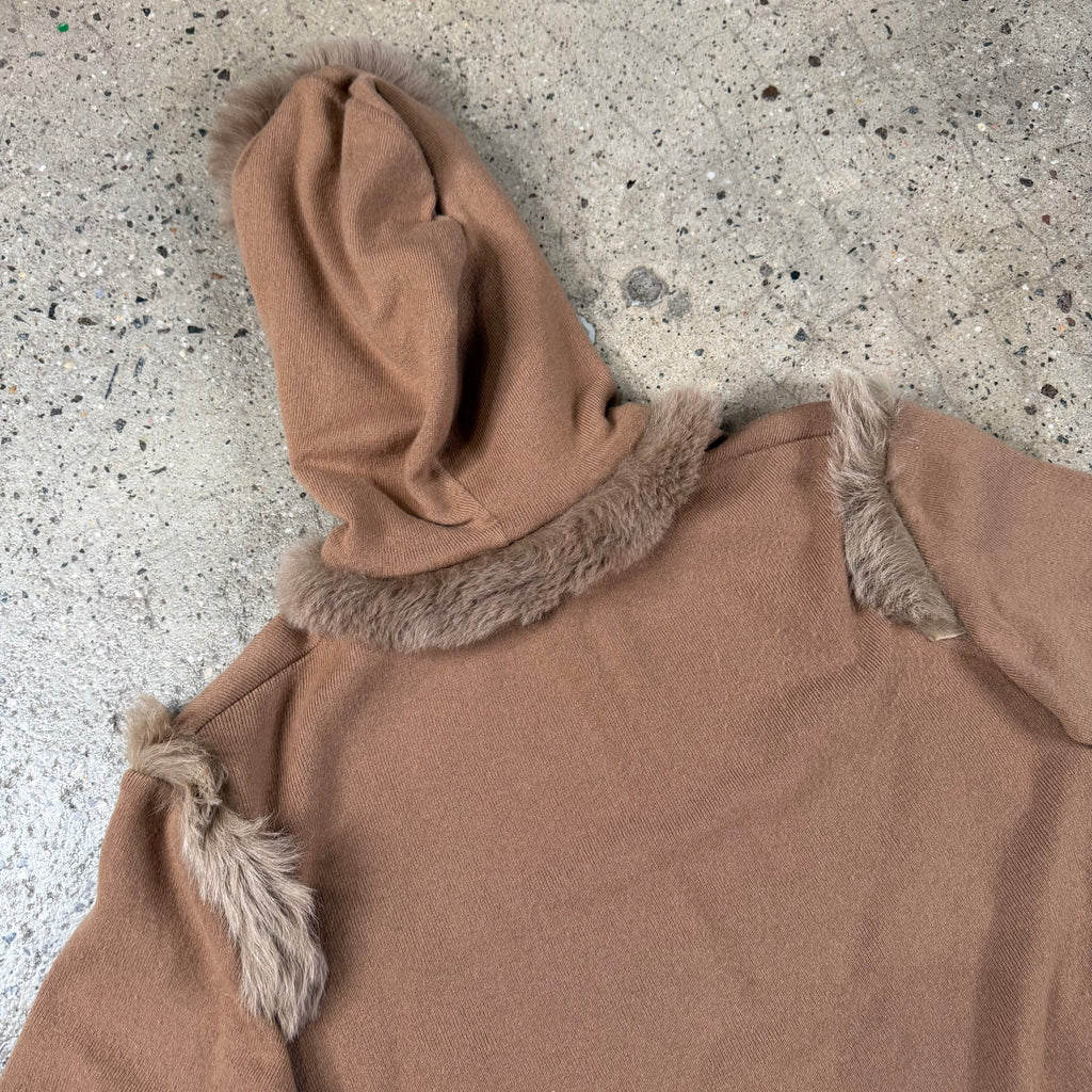 Loewe Cashmere Fur Trim Hoodie