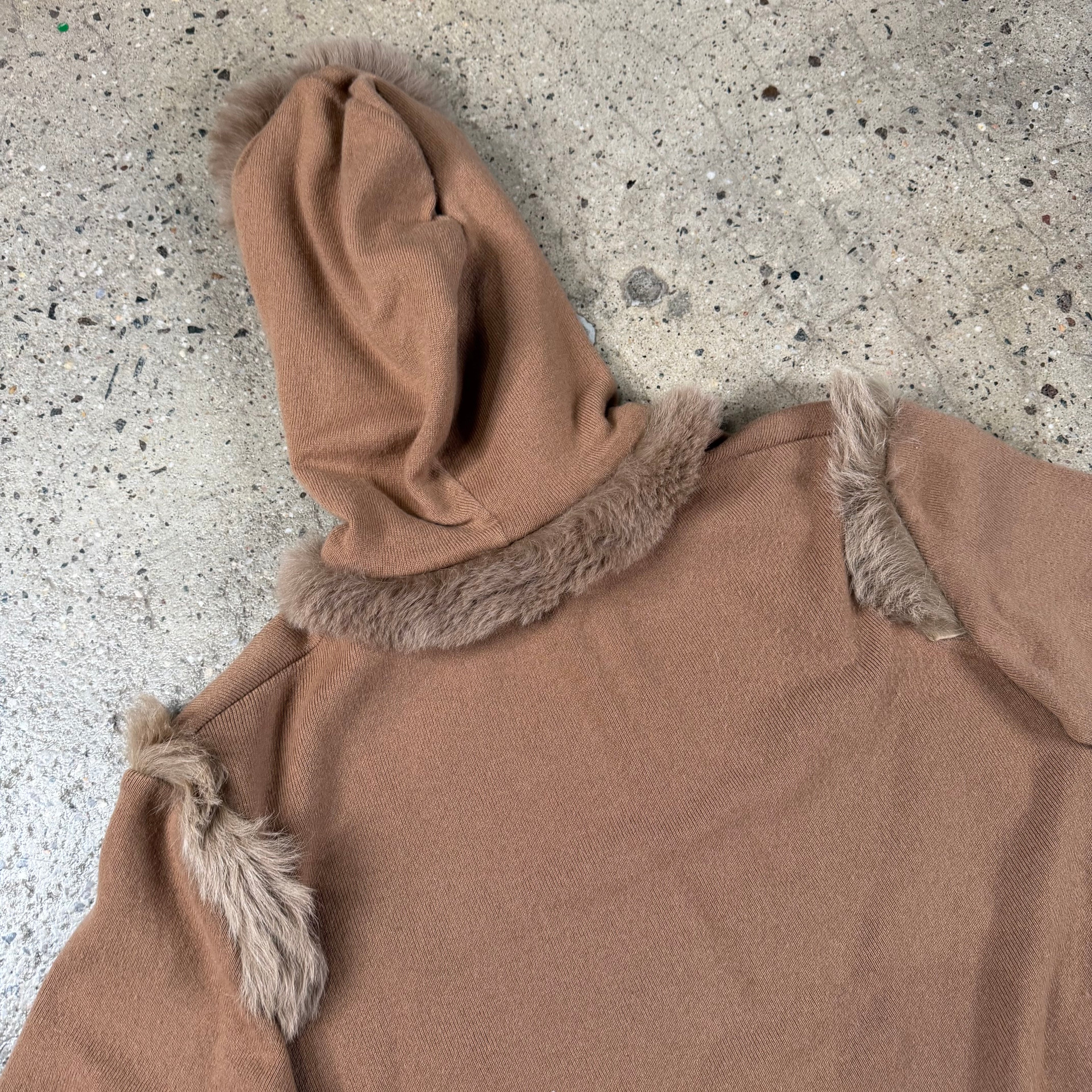 Loewe Cashmere Fur Trim Hoodie