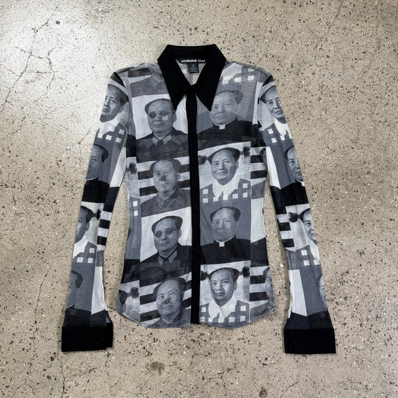 Vivienne Tam SS95 Mesh Mao Zedong Shirt