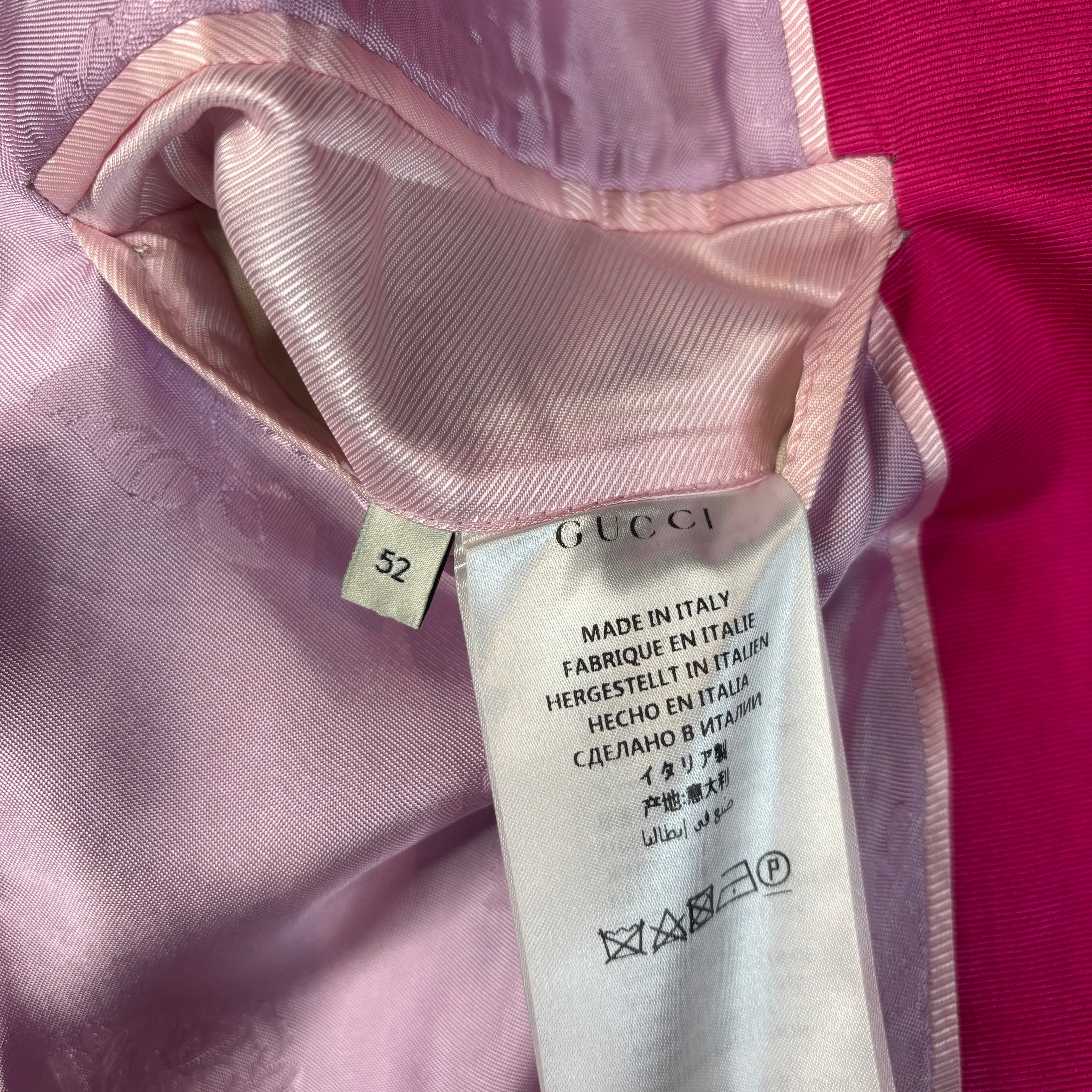 Gucci Two Tone Double Breasted Tuxedo Blazer