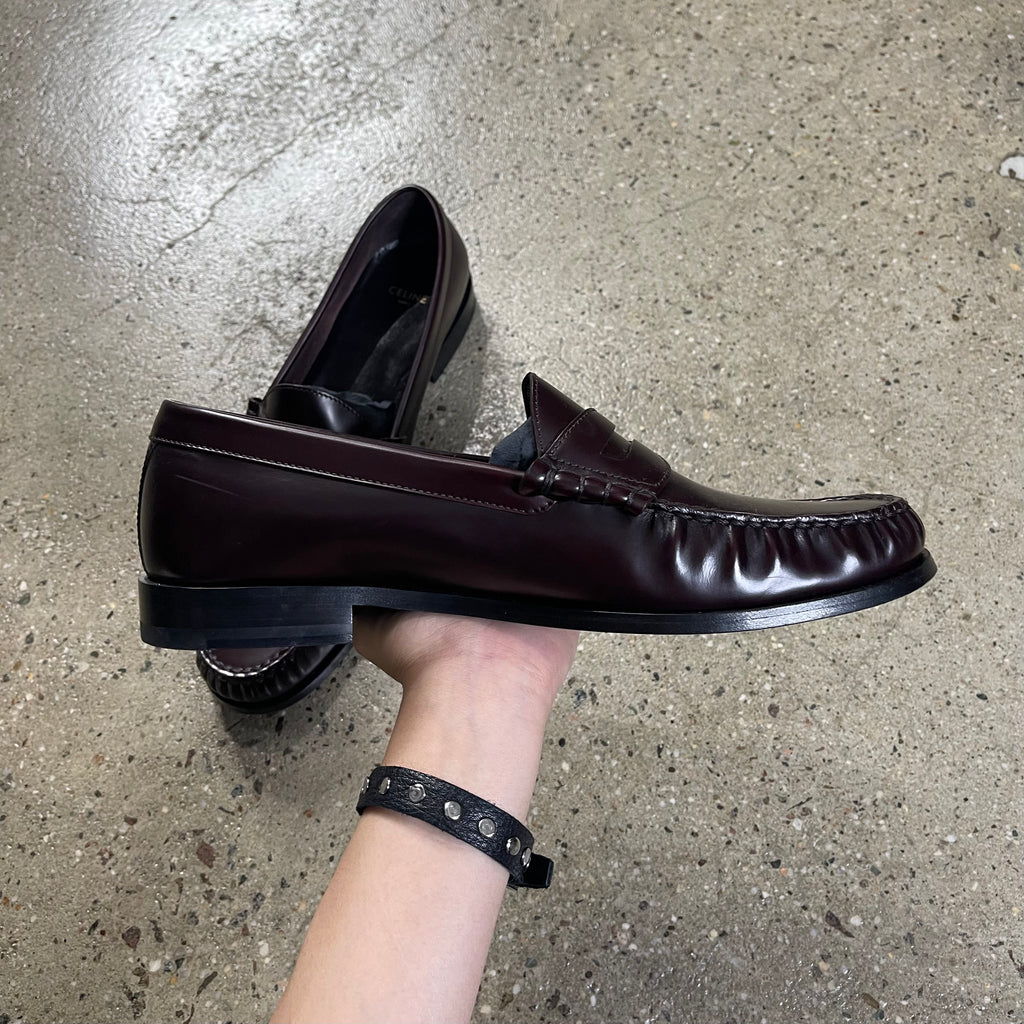 Celine  Luco Leather Polished Loafers