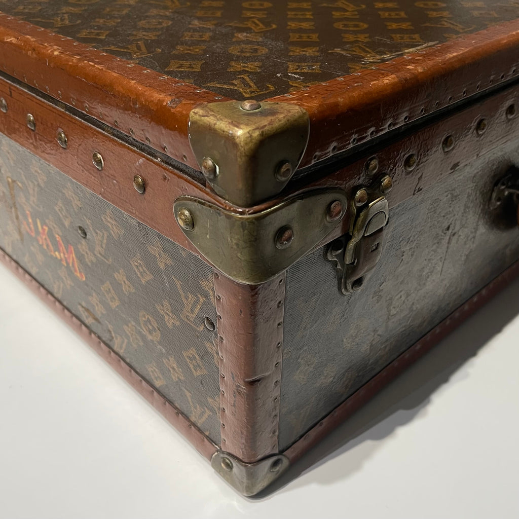 Louis Vuitton 1940s Era Painted Trunk