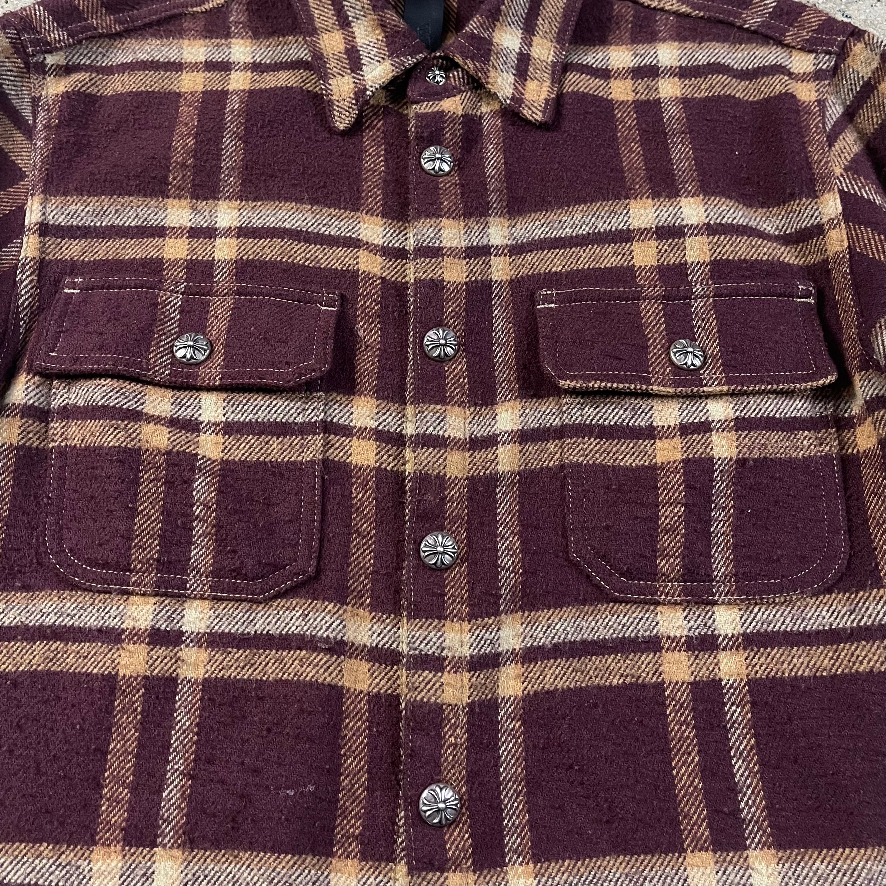 Chrome Hearts  Plaid Flannel Shirt