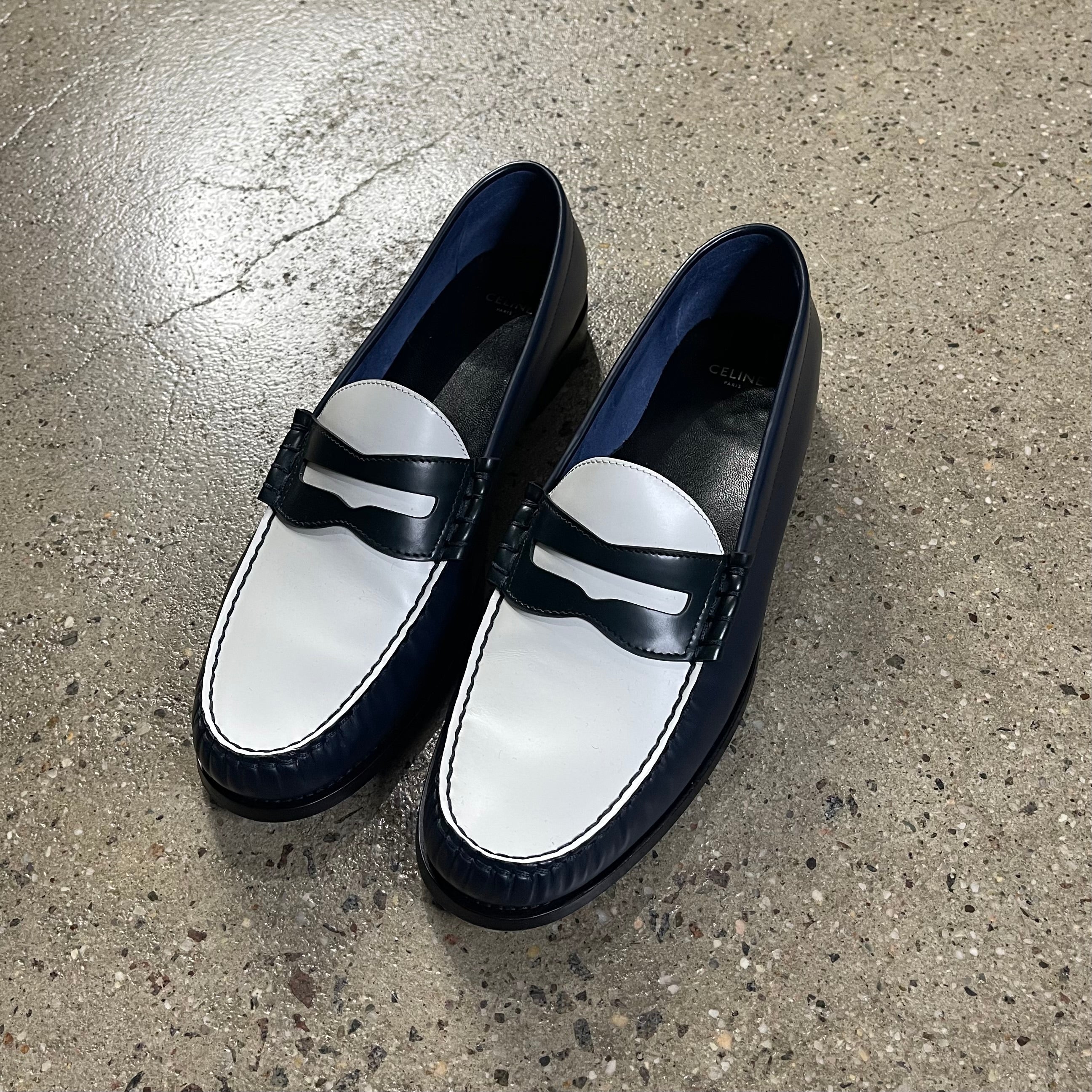 Celine  Luco Leather Polished Loafers