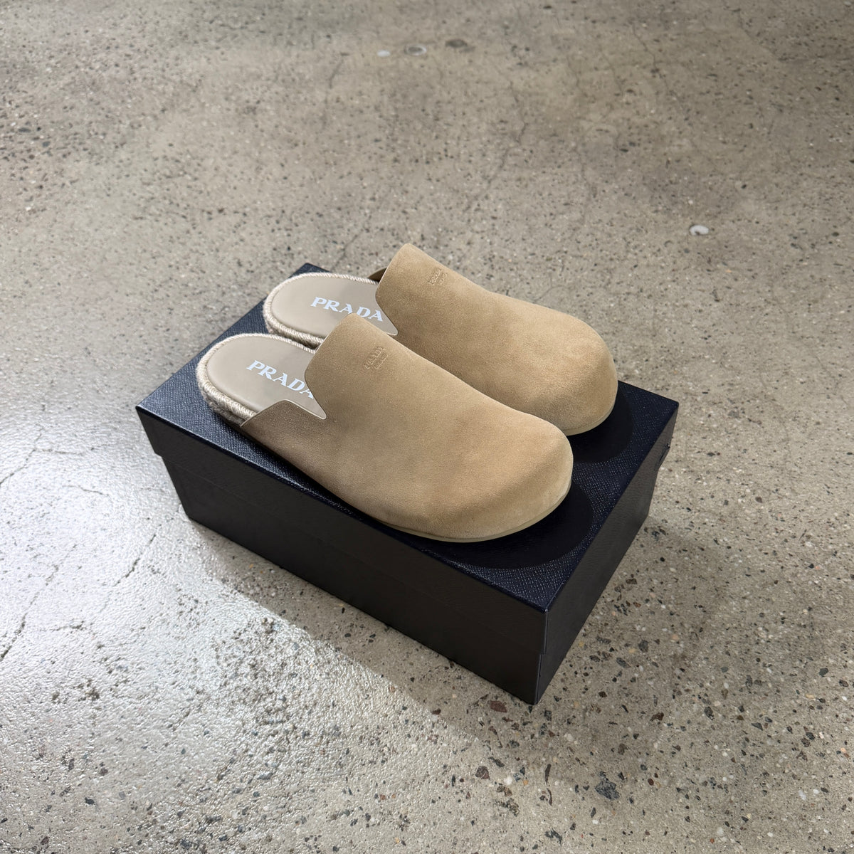 Prada Suede Mules
