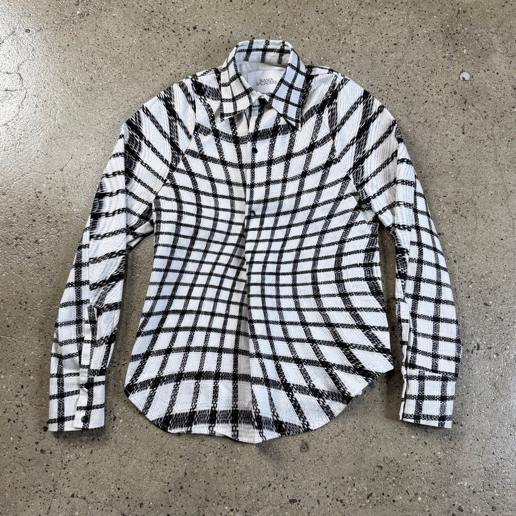 Bianca Saunders Rowdy Check Print Shirt