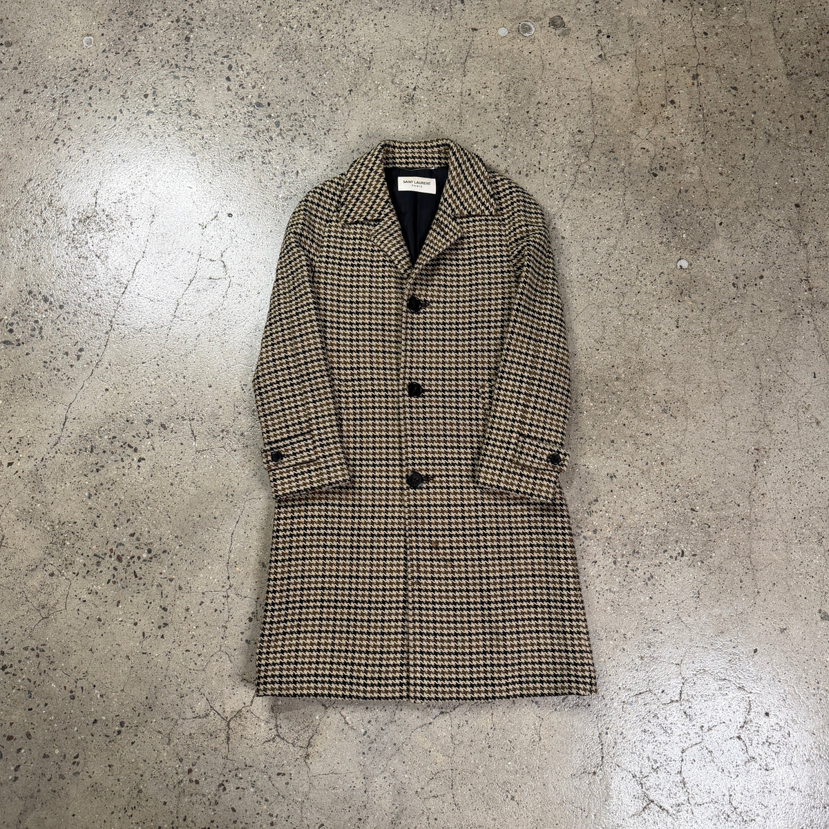 Saint Laurent FW14 Houndstooth Overcoat