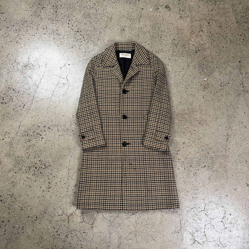 Saint Laurent FW14 Houndstooth Overcoat
