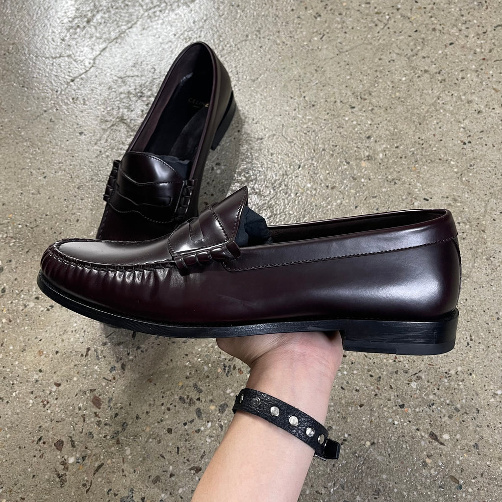 Celine  Luco Leather Polished Loafers