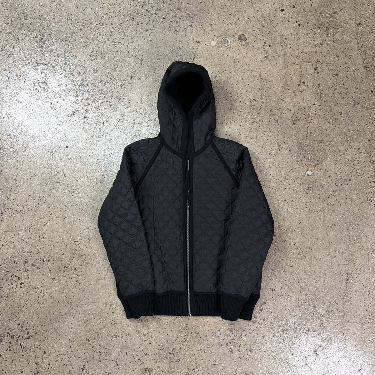 Hermes FW22 H-Motif Reversible Quilted Zip Up Hoodie