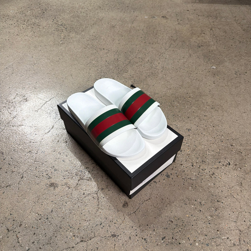 Gucci Pursuit Web Rubber Slides