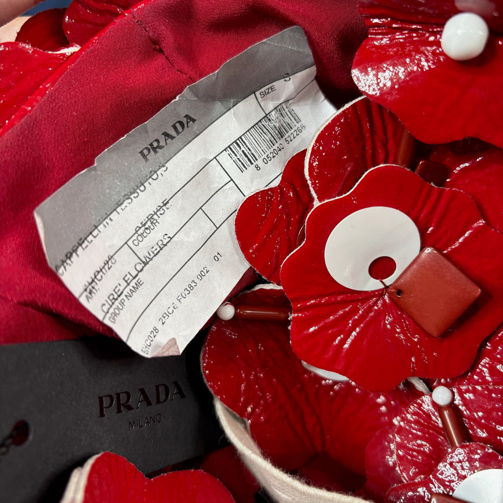 Miu Miu  Leather Applique Runway Hat