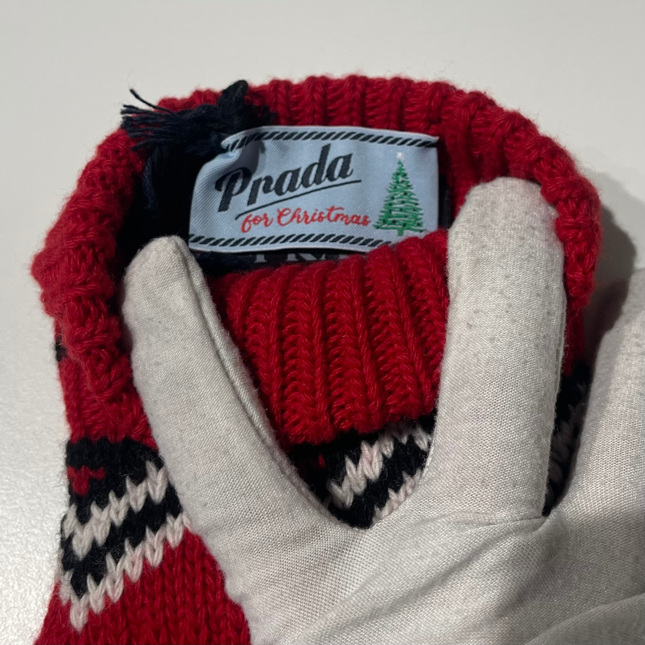 Prada Chevron Knit Gloves