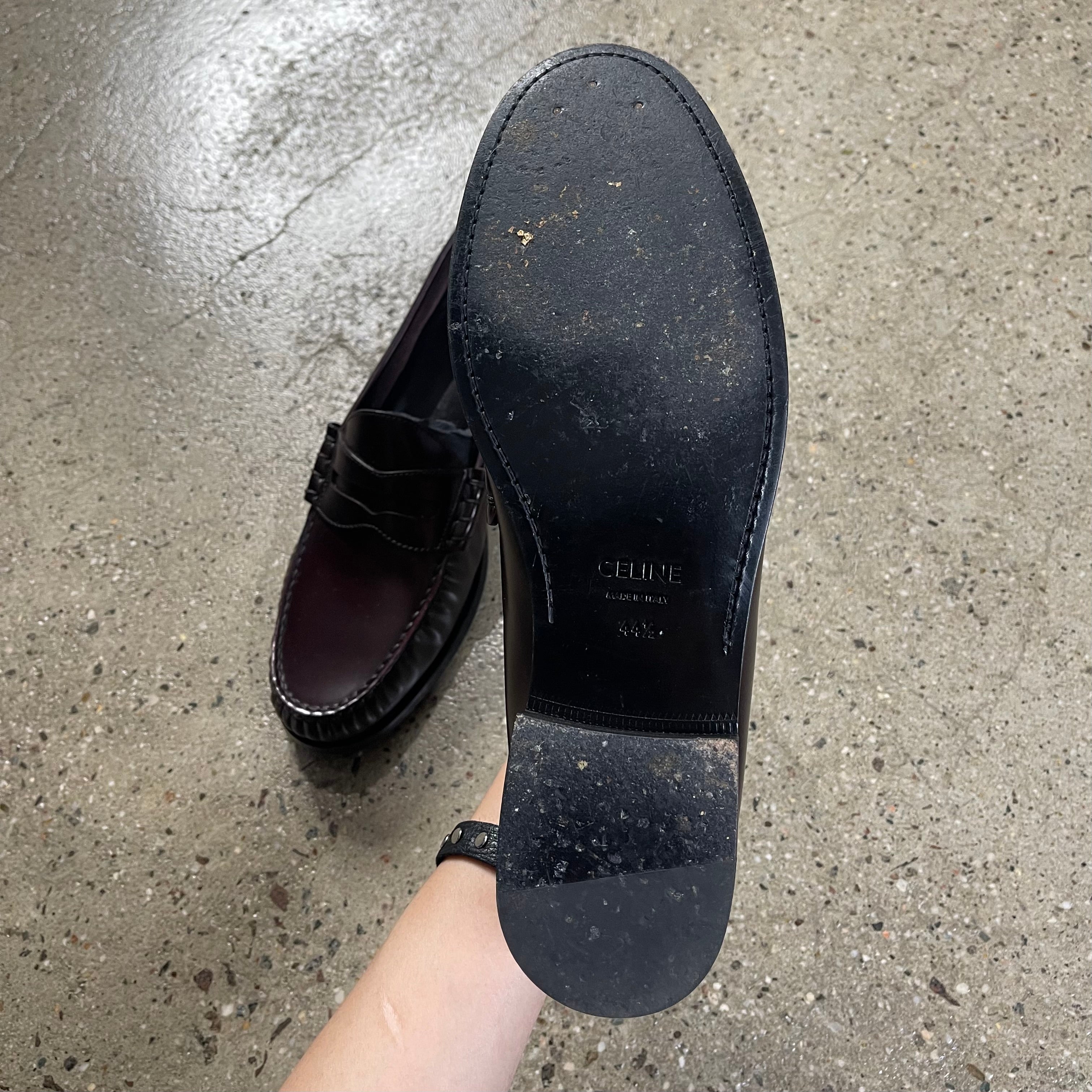 Celine  Luco Leather Polished Loafers