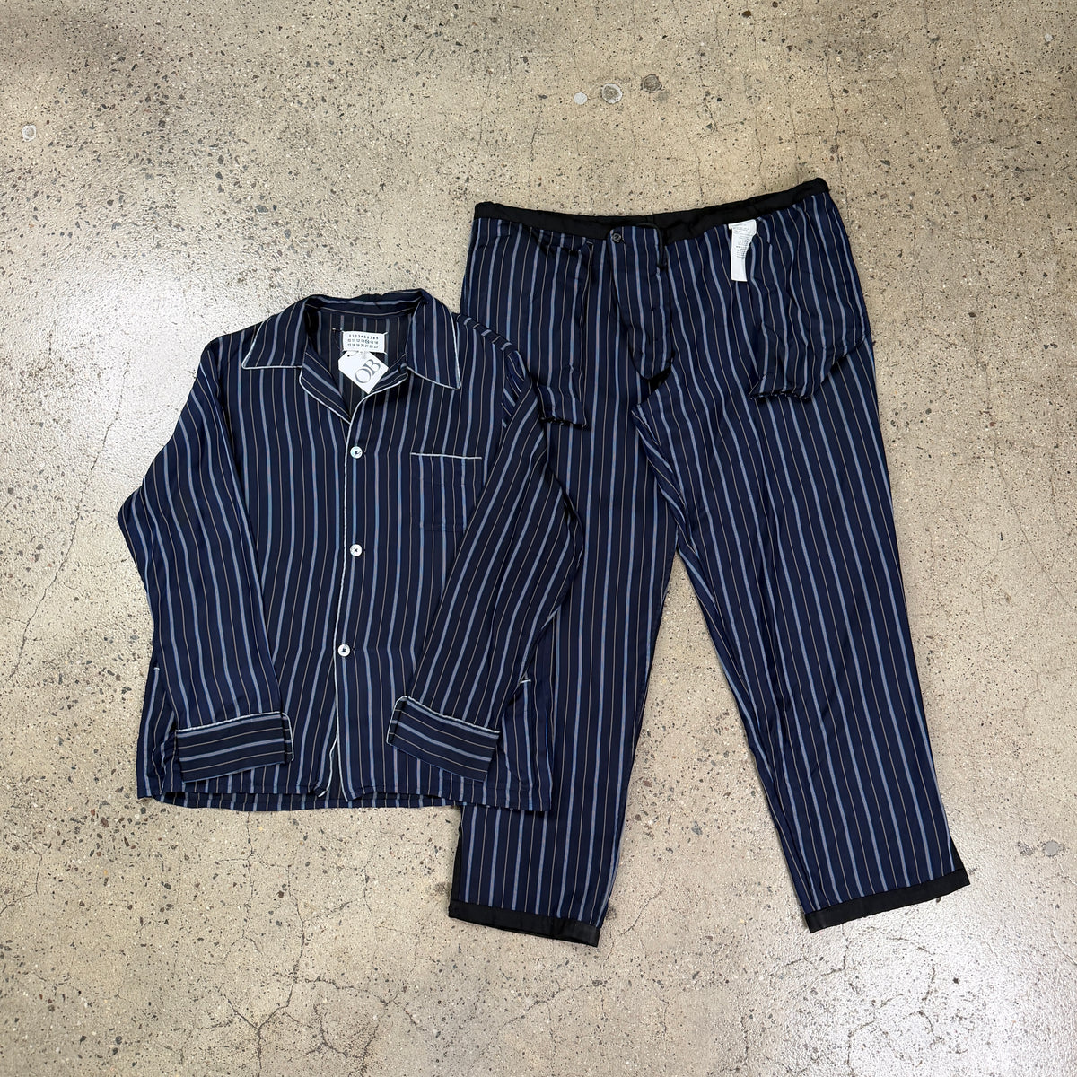 Maison Margiela Satin Striped Pajama Set