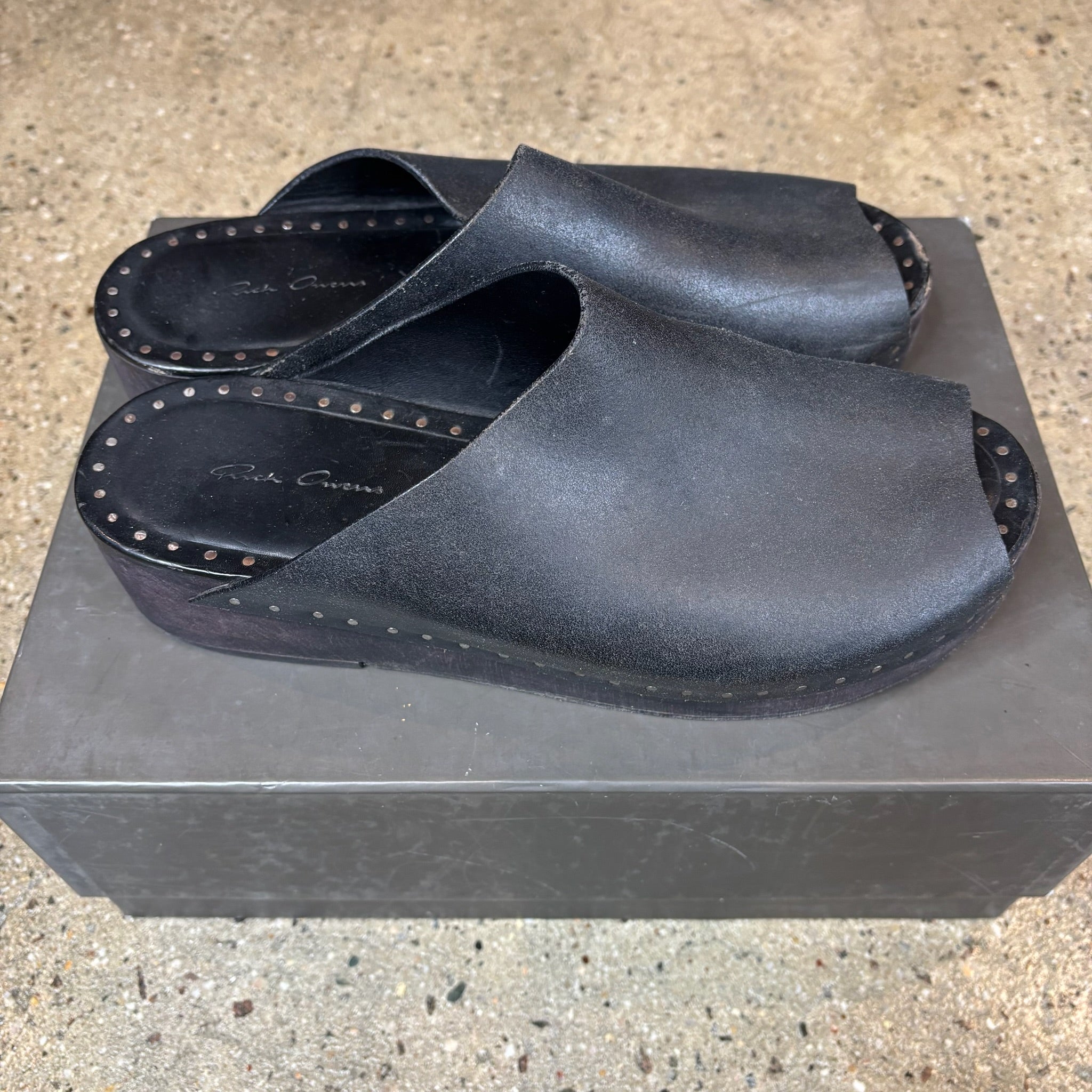 Rick Owens Wooden Clogs