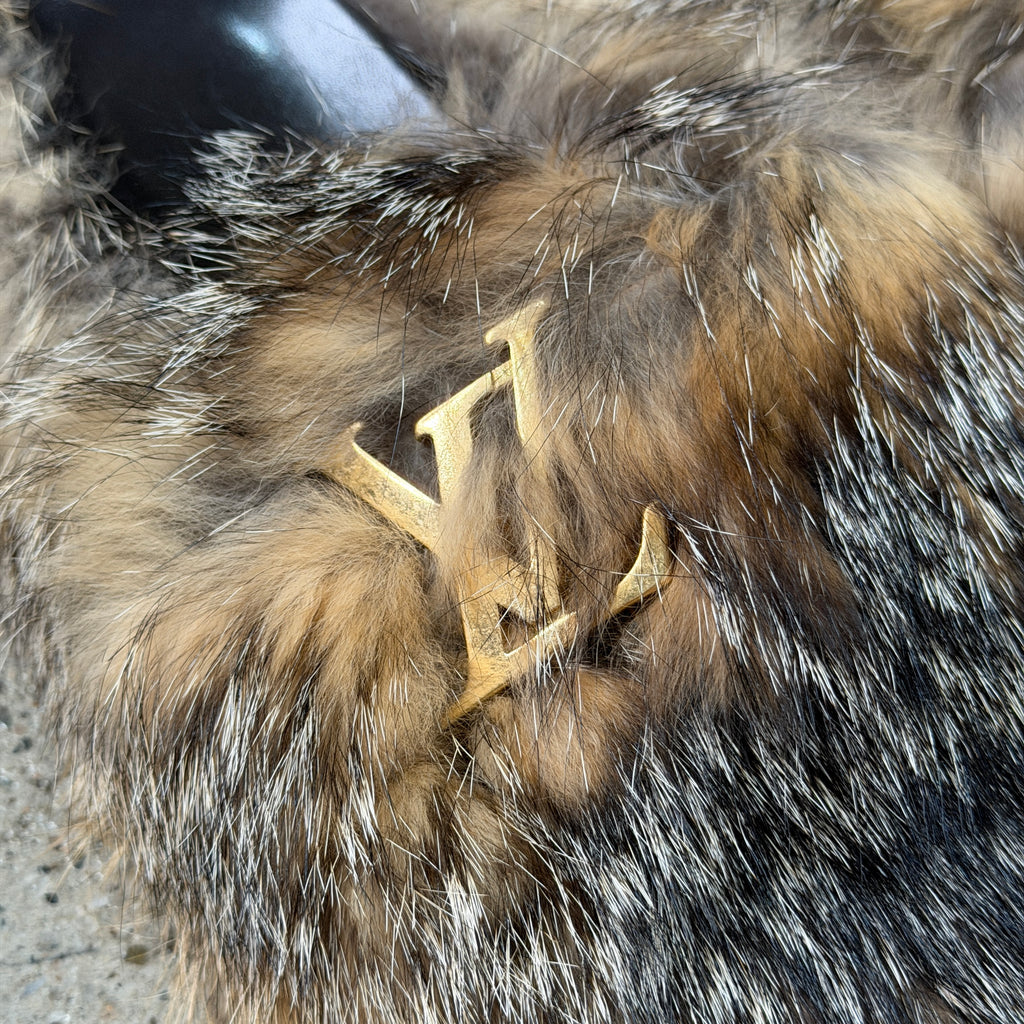Louis Vuitton Fox Fur Easy Mules