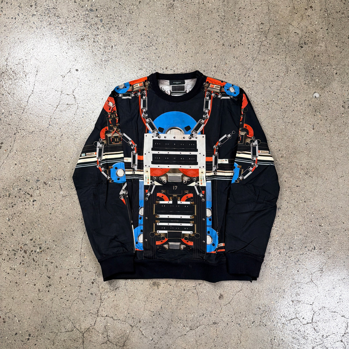 Givenchy Robot Print Crewneck Shirt Sweater