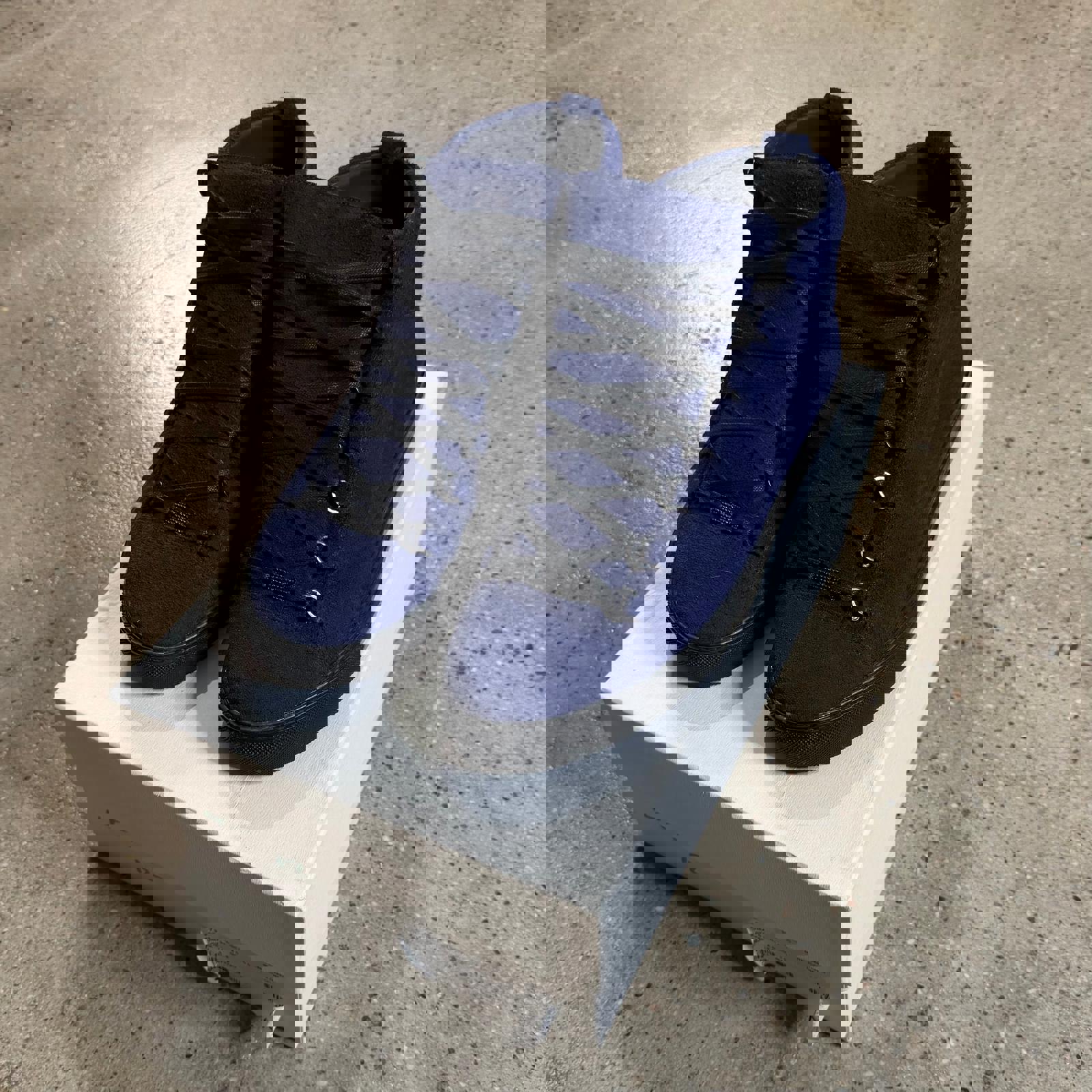 Balenciaga Suede Arena Sneakers (Blue) 12 / Blue