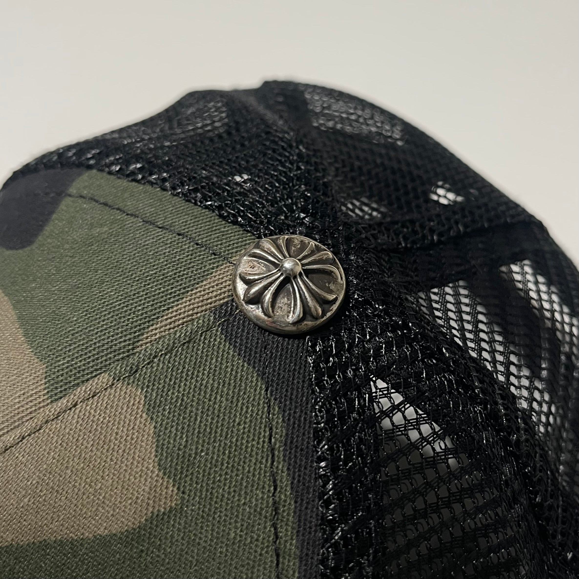 Chrome Hearts Camo Cross Trucker Hat