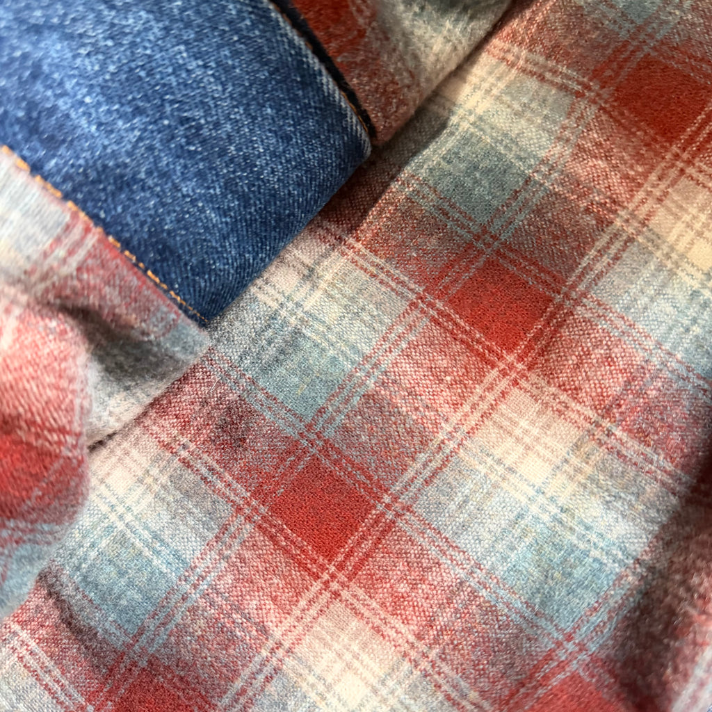 Maison Margiela X Pendleton Distressed Denim Jacket