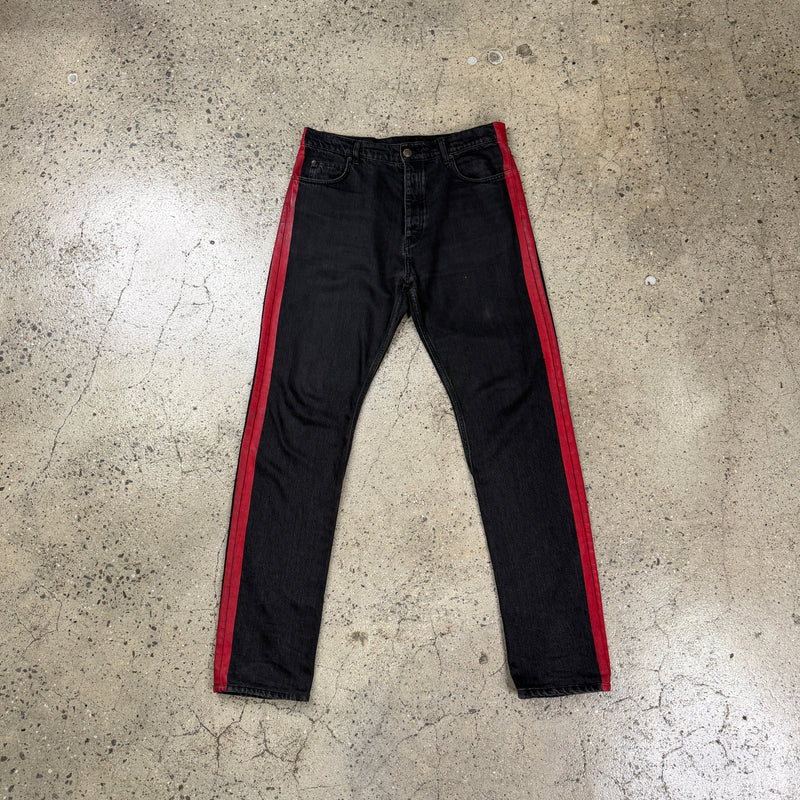 Balenciaga FW17 Red Stripe Jeans