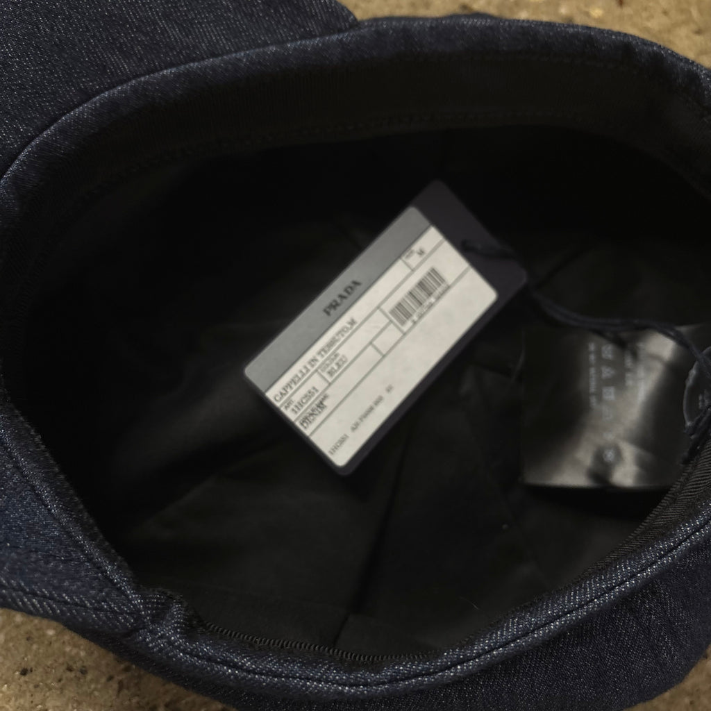 Prada Denim Newsboy Hat