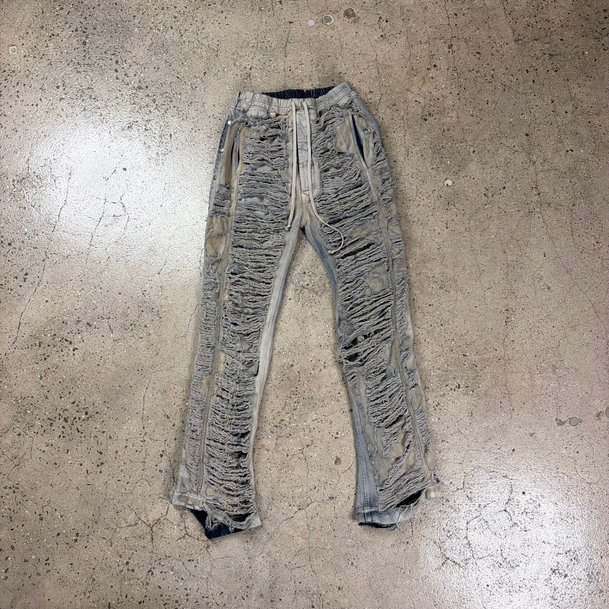 Rick Owens “Slashed” Distressed Pusher Pants