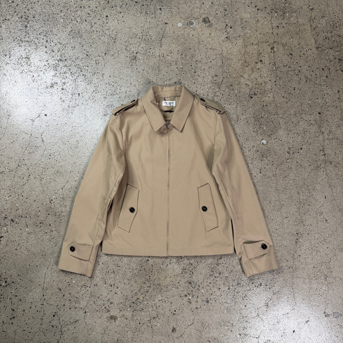 Saint Laurent Epaulette Zip Up Jacket