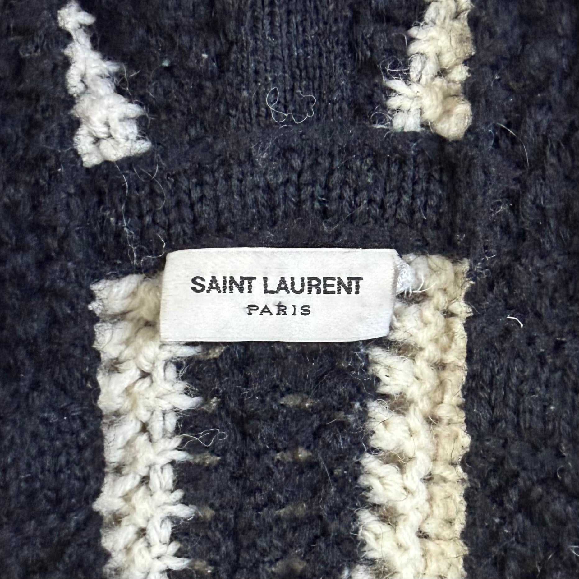Saint Laurent Hooded Striped Cardigan