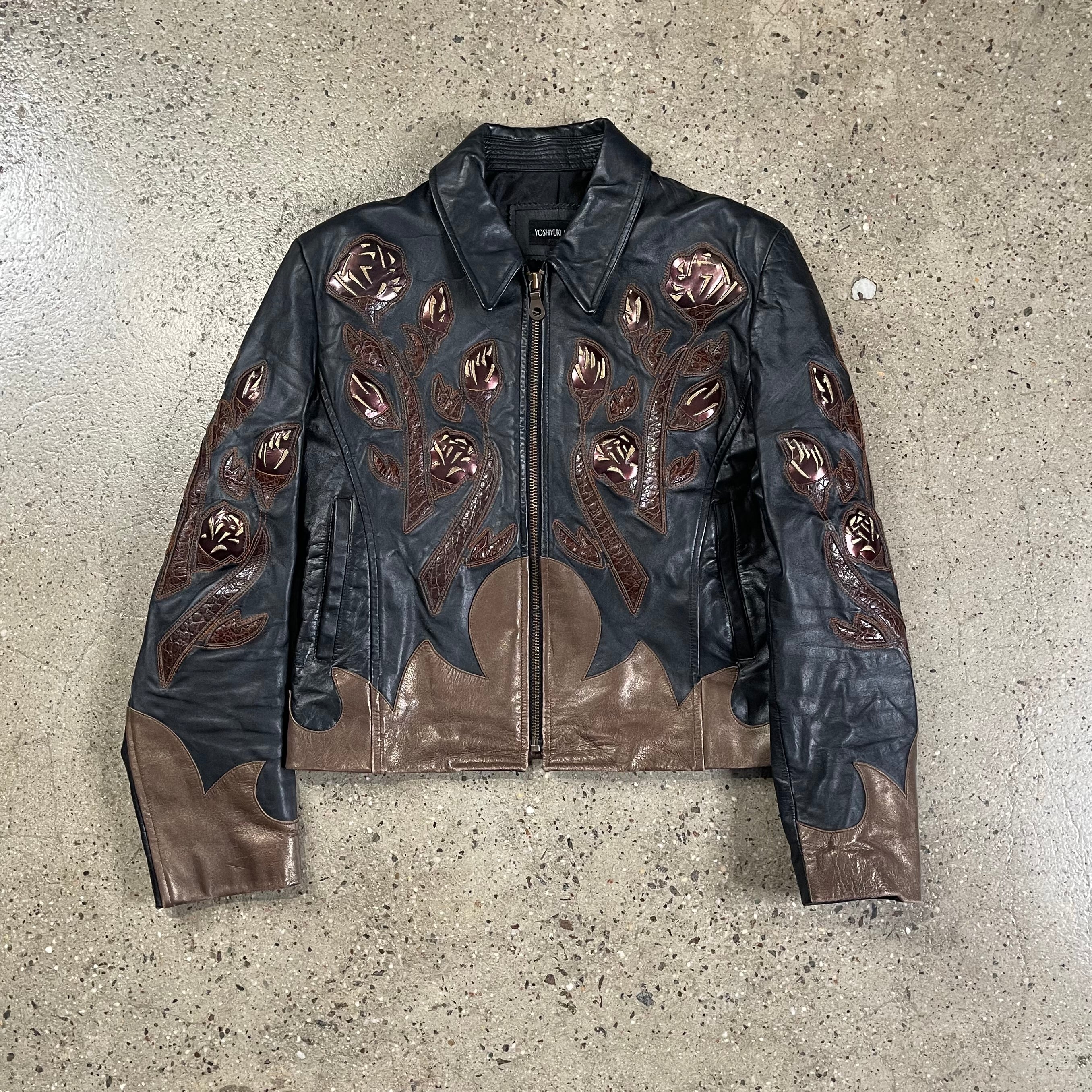 Yoshiyuki Konishi Embroidered Leather Jacket M outerwear