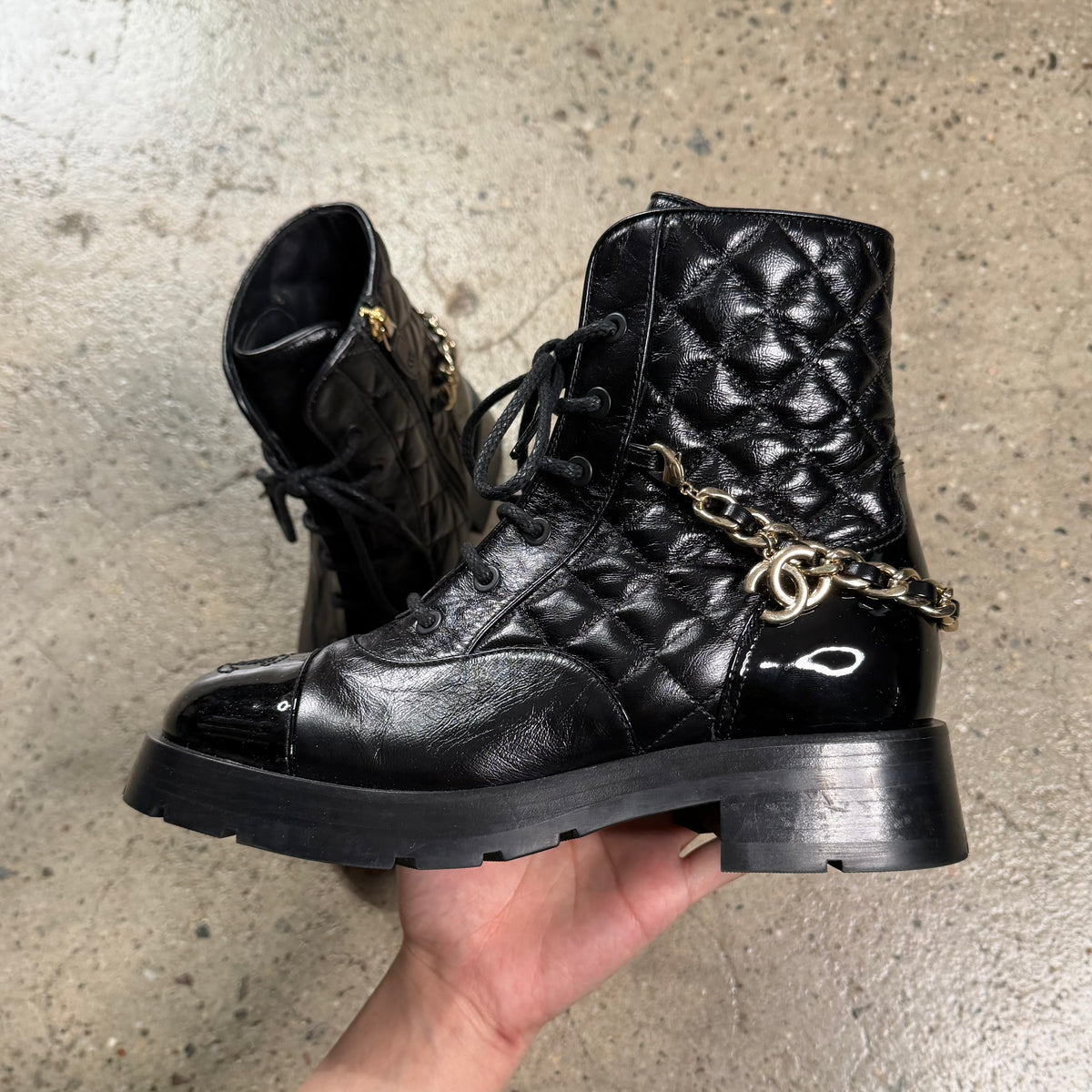 Chanel Quilted Boots