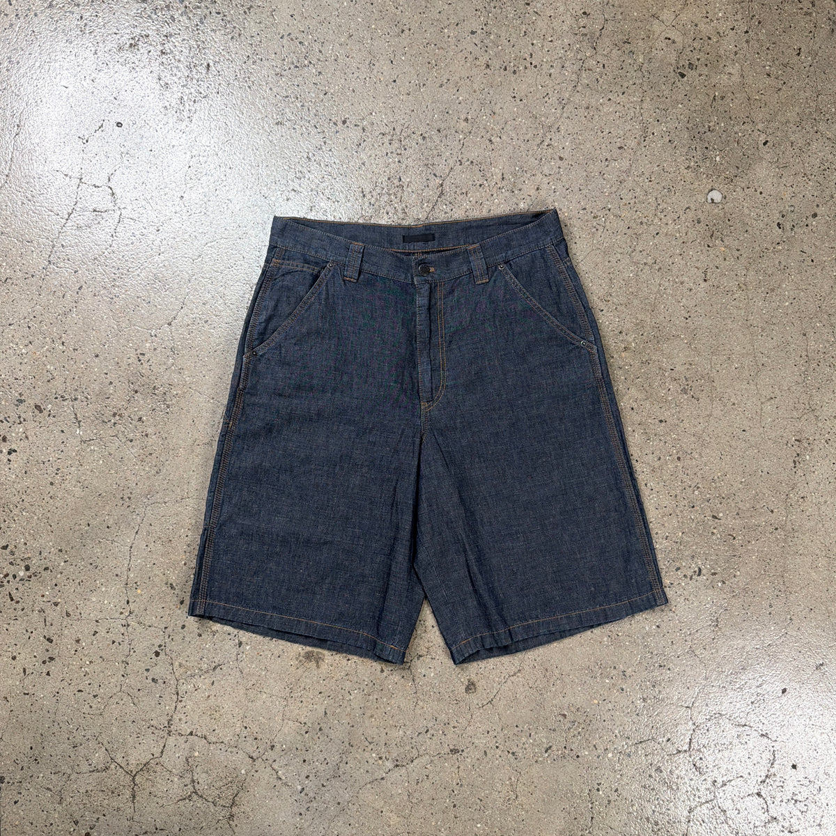 Prada Chambray Denim Bermuda Shorts