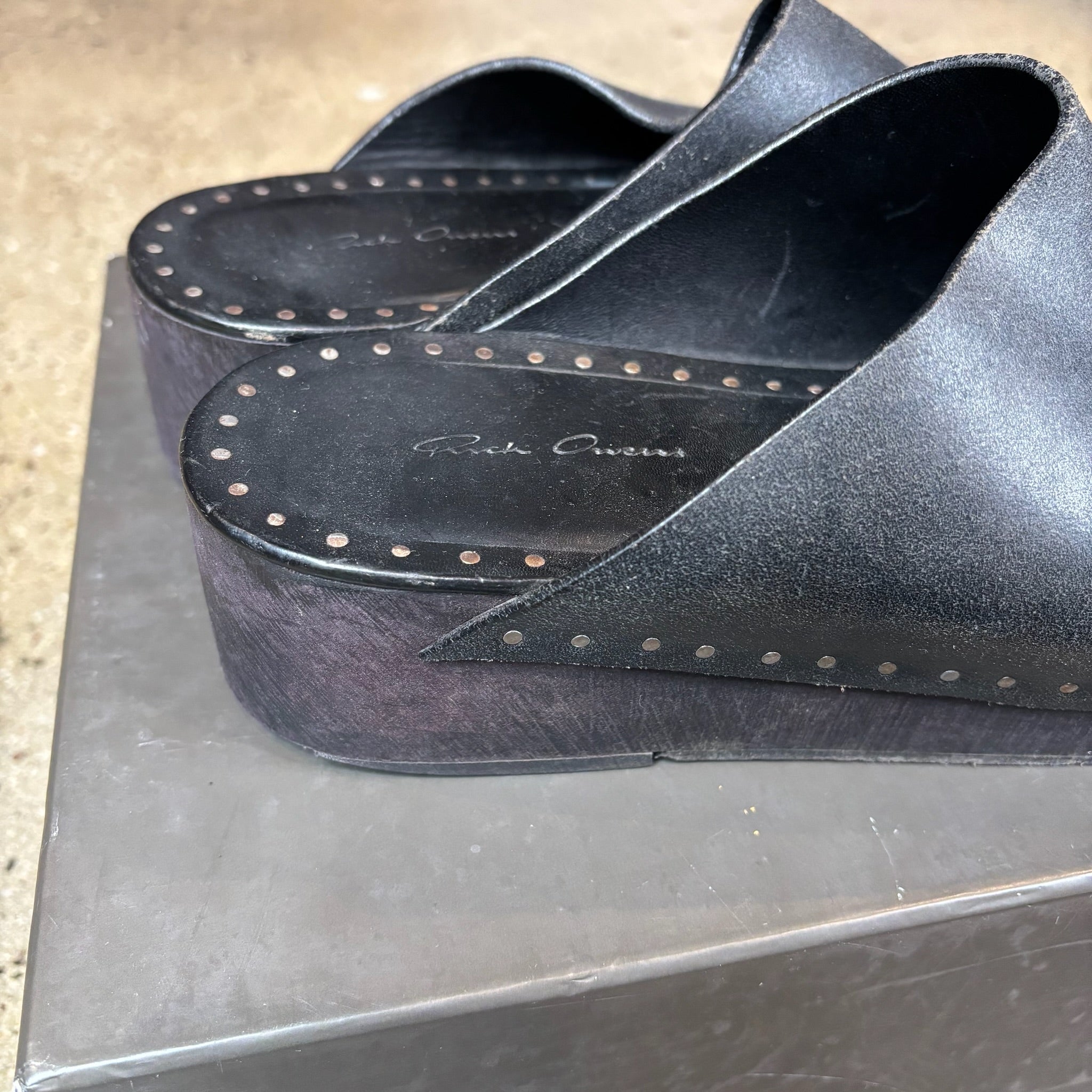 Rick Owens Wooden Clogs