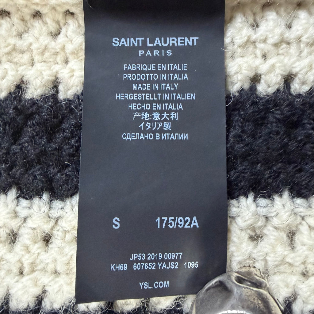 Saint Laurent Hooded Striped Cardigan