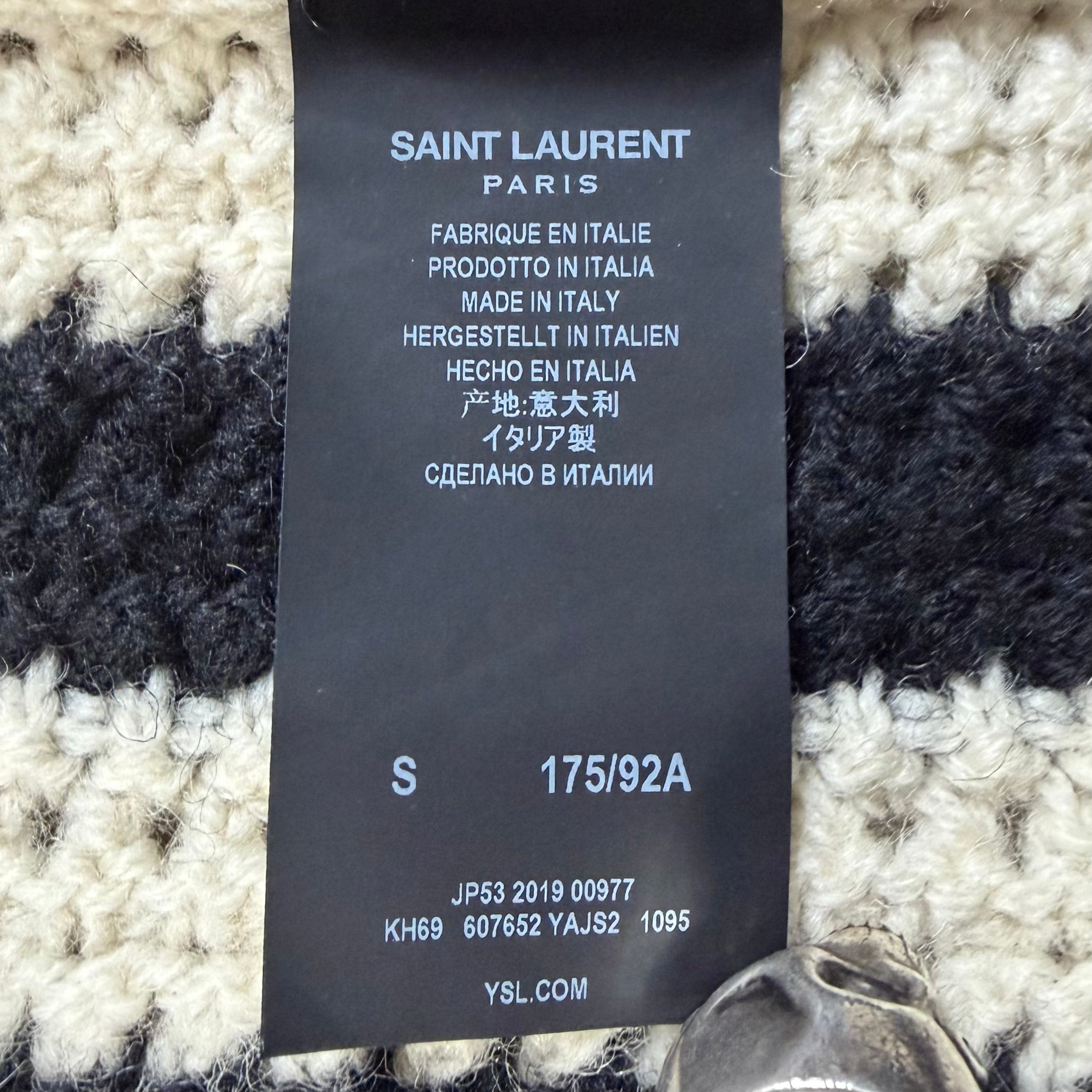 Saint Laurent Hooded Striped Cardigan
