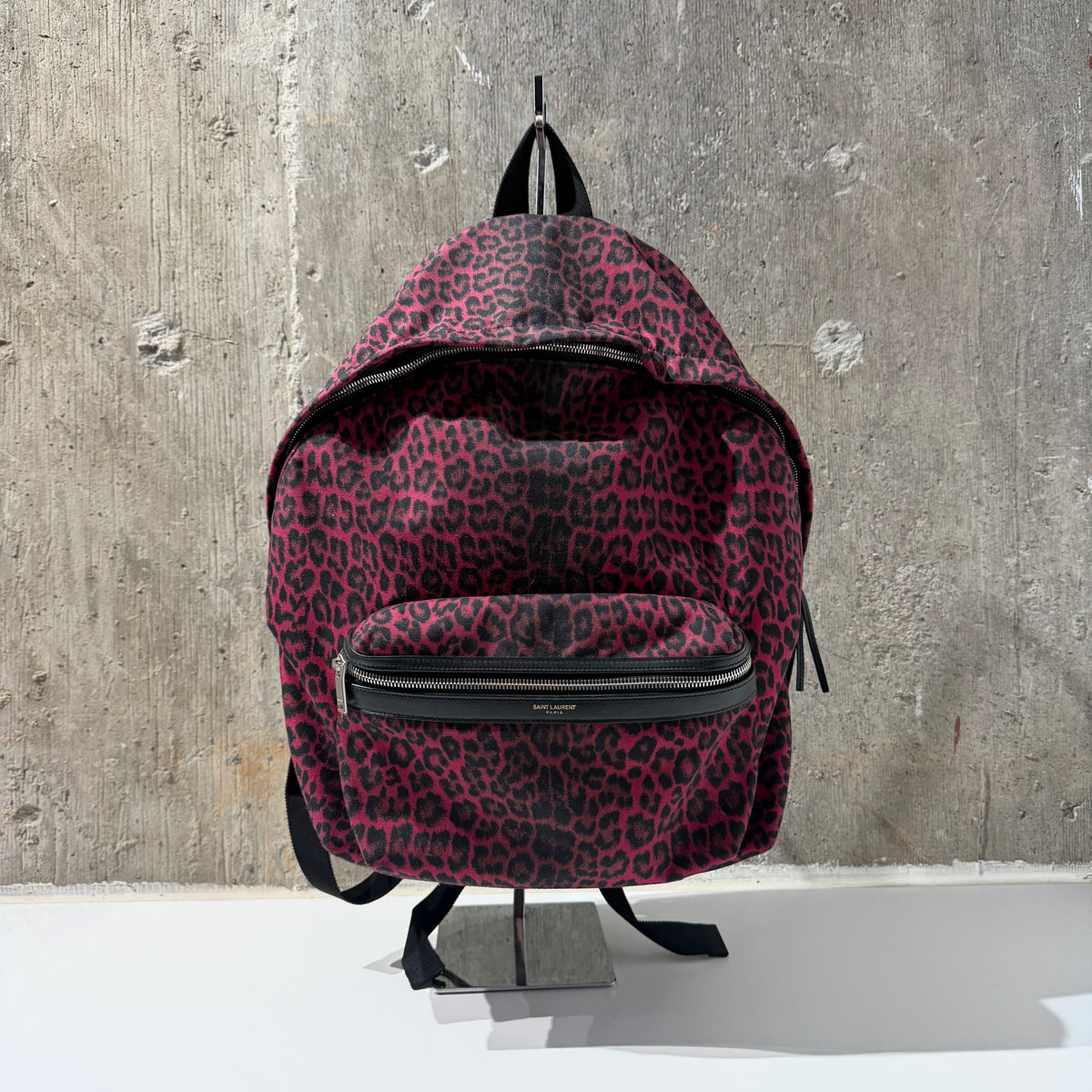 Saint Laurent Babycat Leopard Backpack