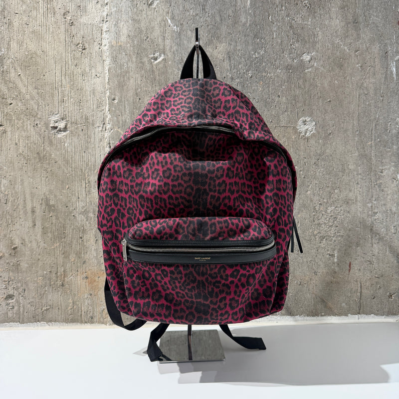 Saint Laurent Babycat Leopard Backpack