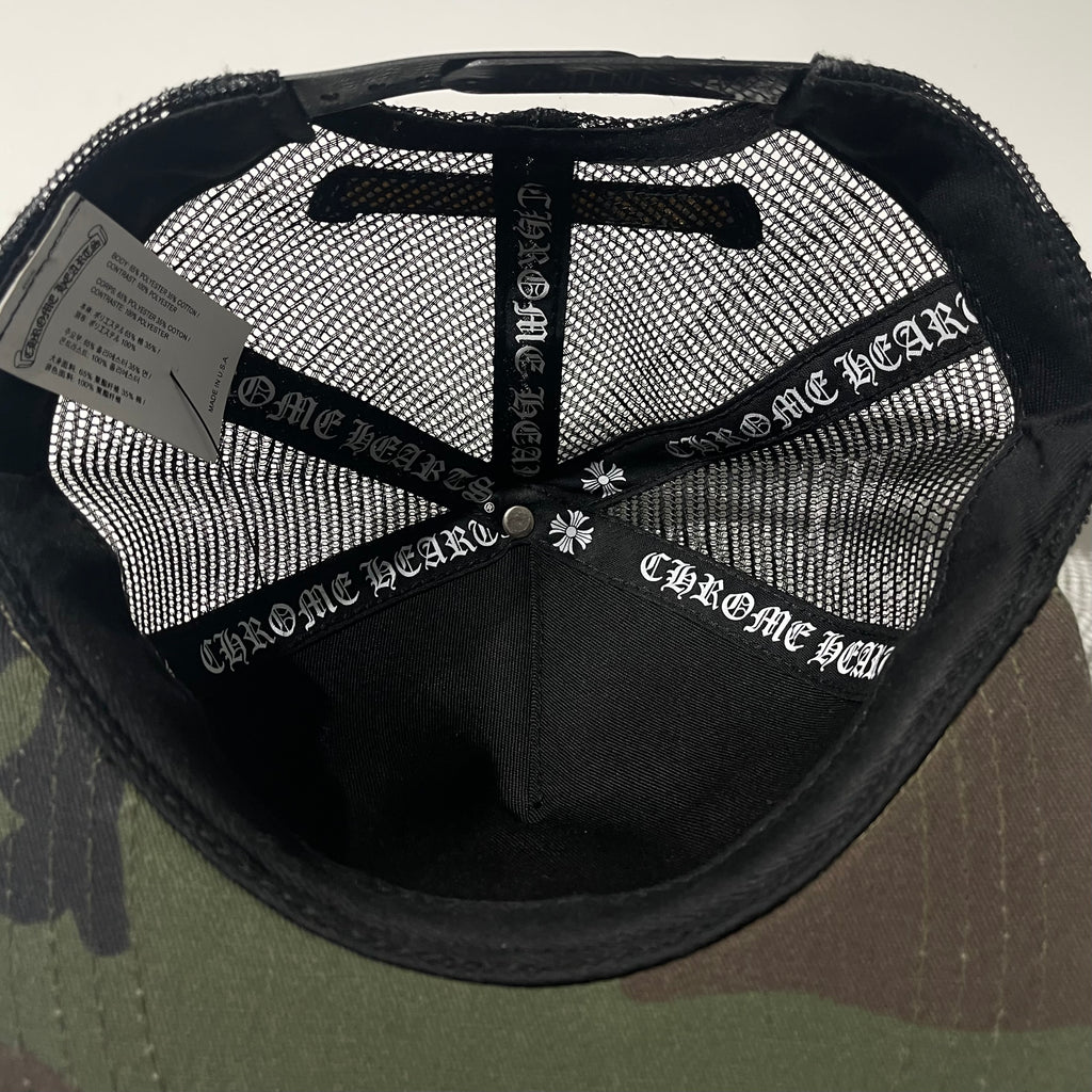Chrome Hearts Camo Cross Trucker Hat