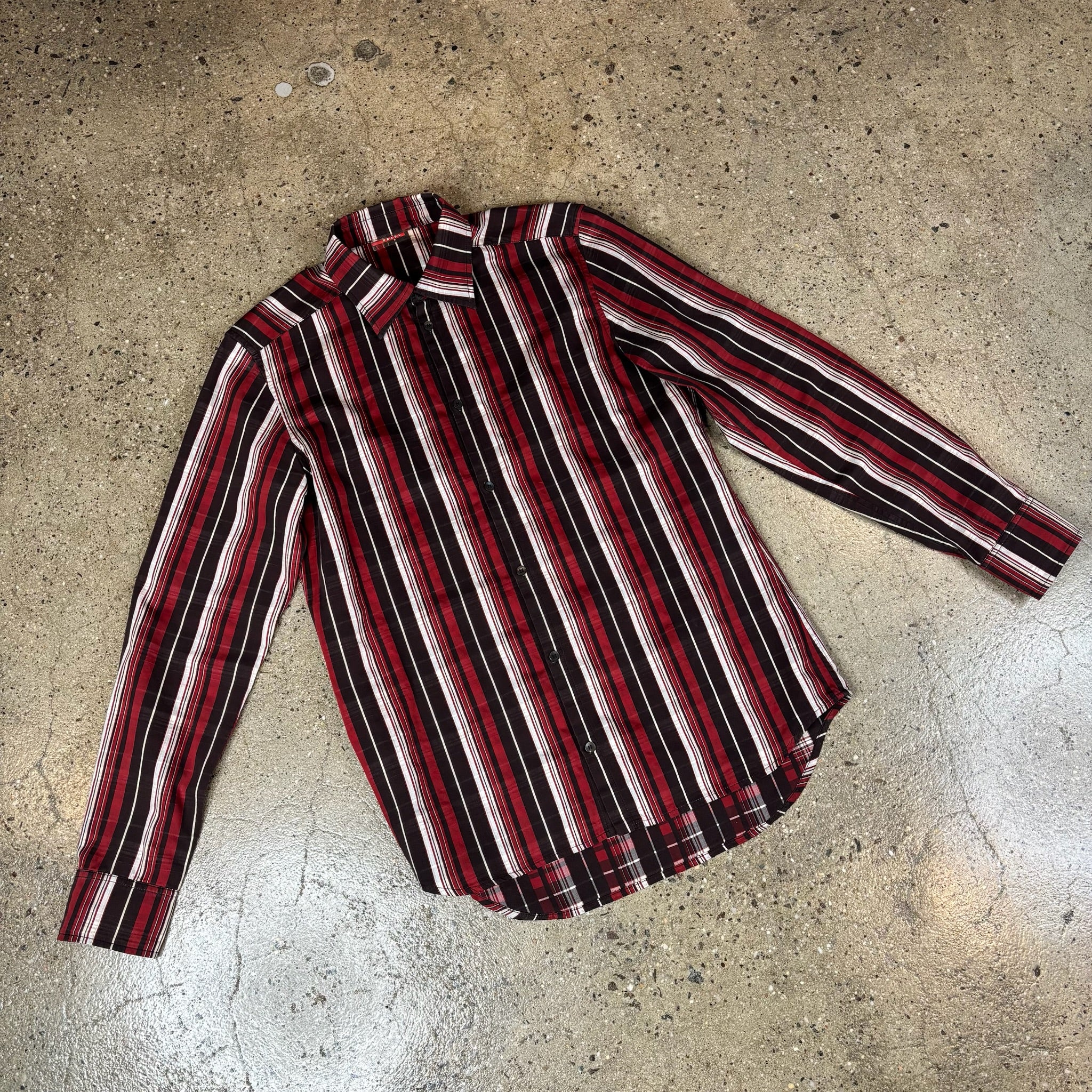 Prada  Striped Button Up Shirt