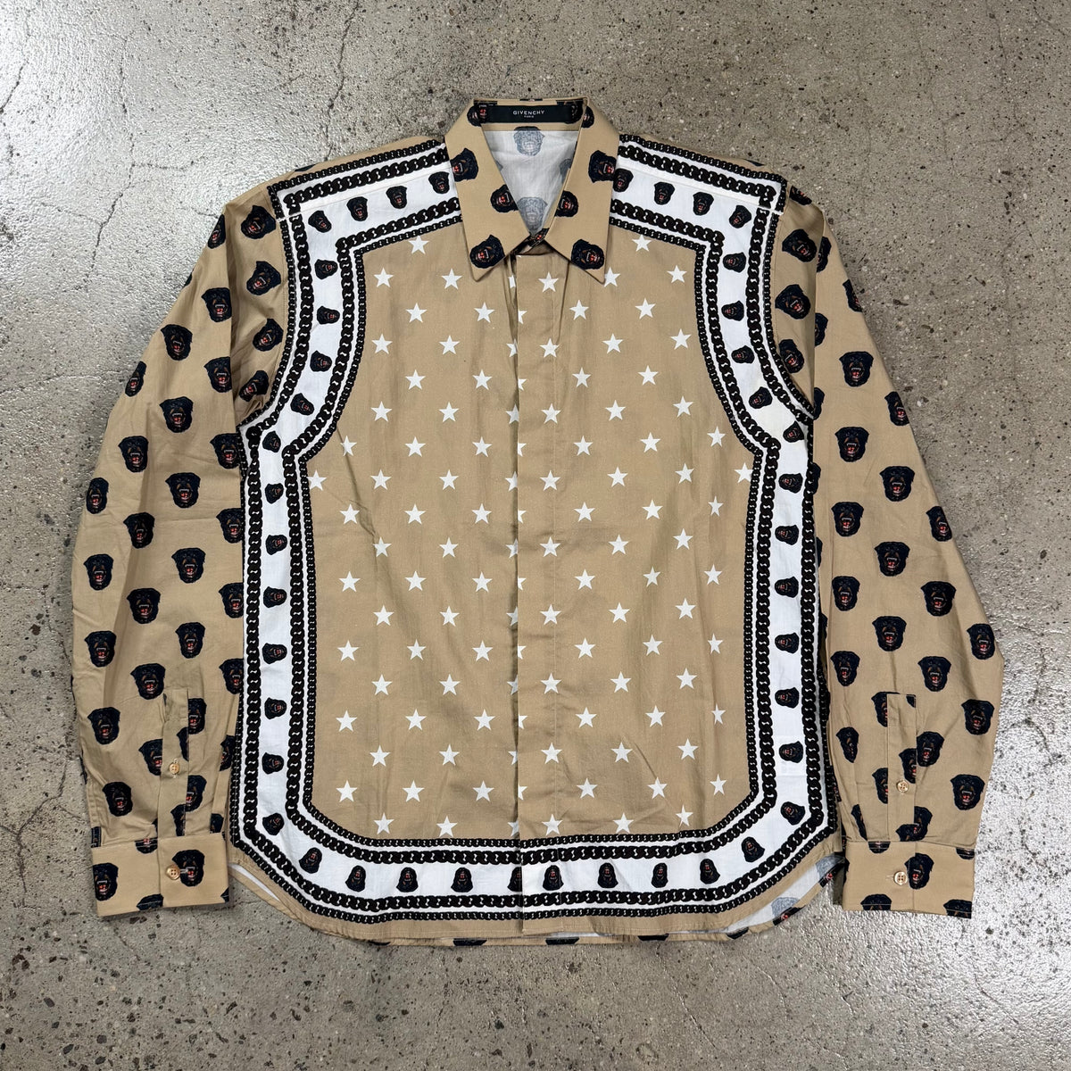 Givenchy FW11 Look 32 Rottweiler Print Button Up Shirt