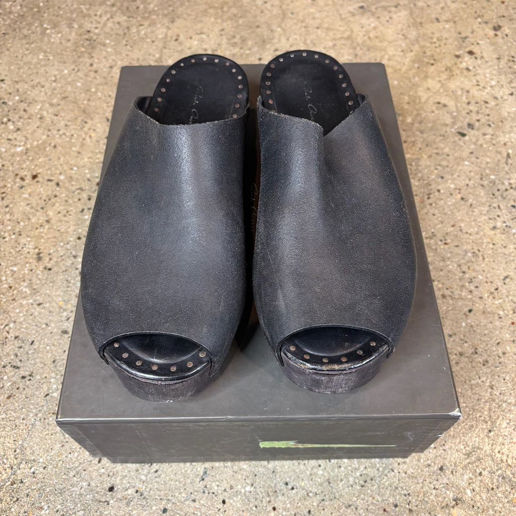 Rick Owens Wooden Clogs