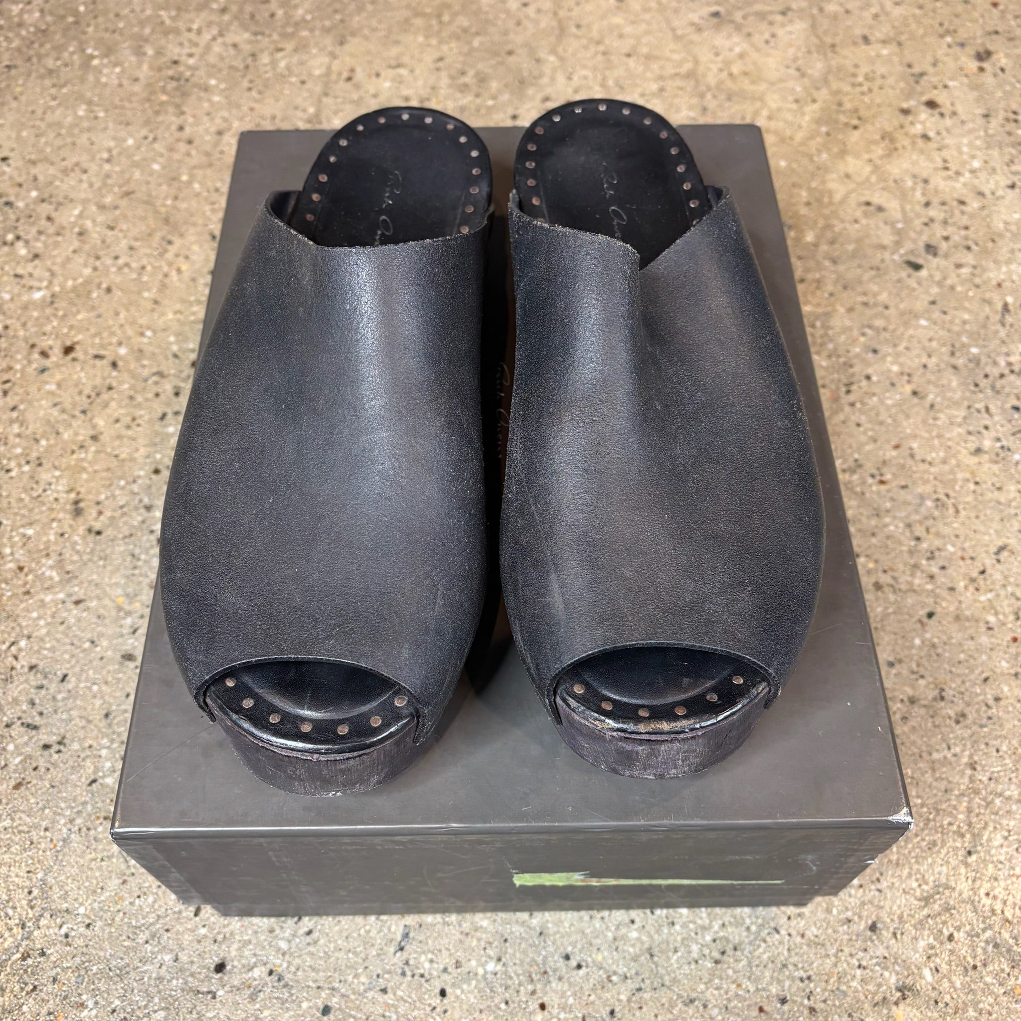 Rick Owens Wooden Clogs