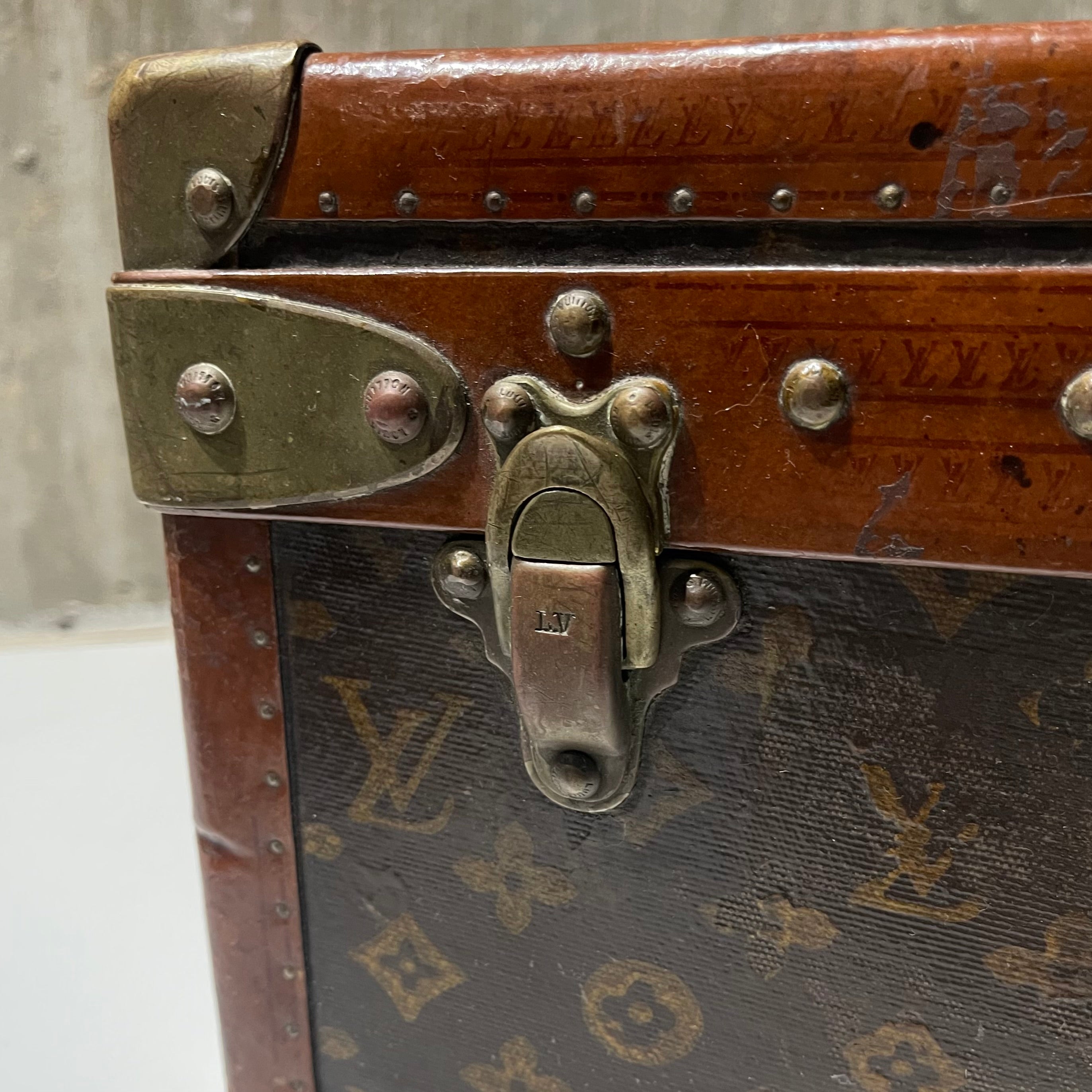 Louis Vuitton 1940s Era Painted Trunk