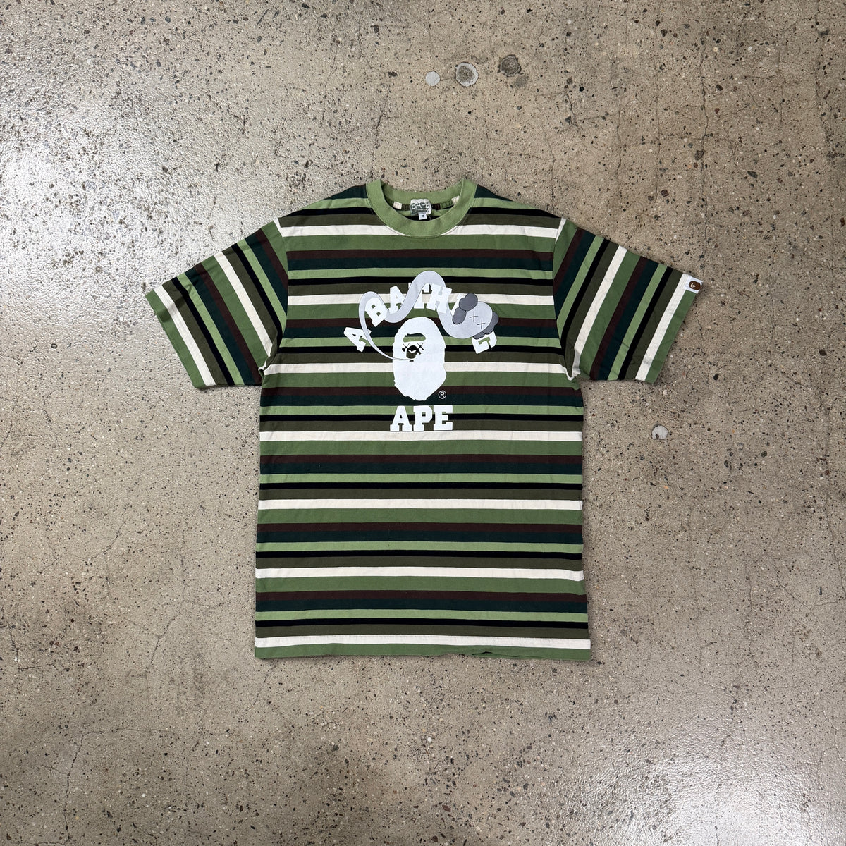Bape x Kaws 2006 Bendy Stripe Tee